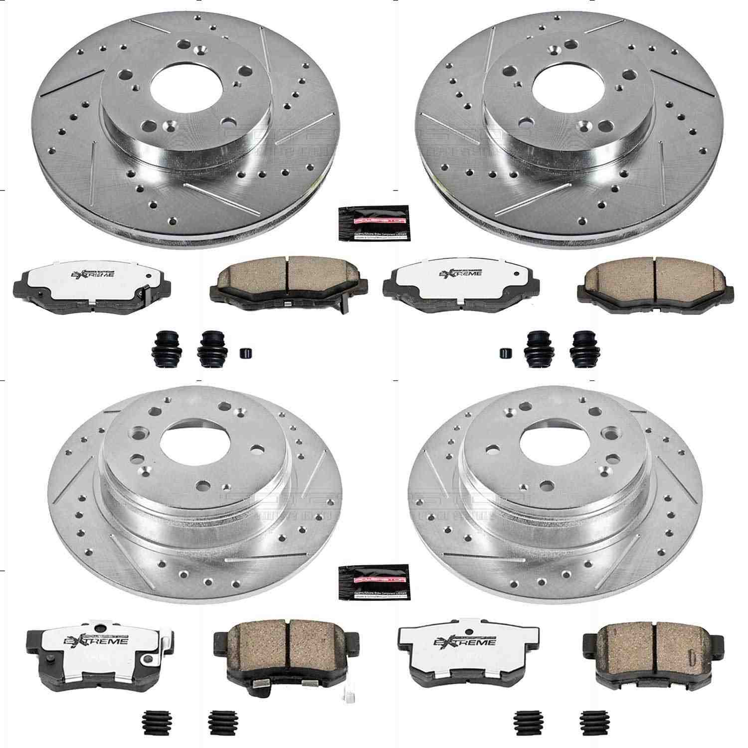 Power Stop 03-11 Honda Element Front & Rear Z26 Street Warrior Brake Kit