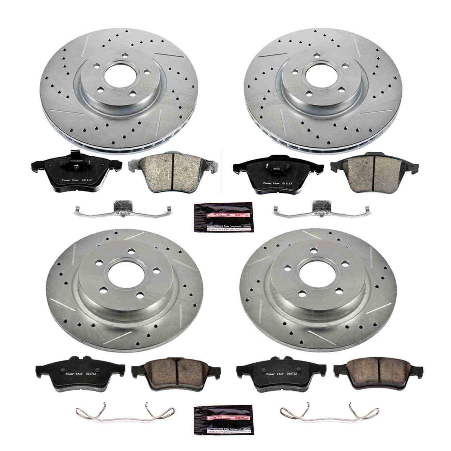 Power Stop 06-13 Volvo C70 Front & Rear Z23 Evolution Sport Brake Kit