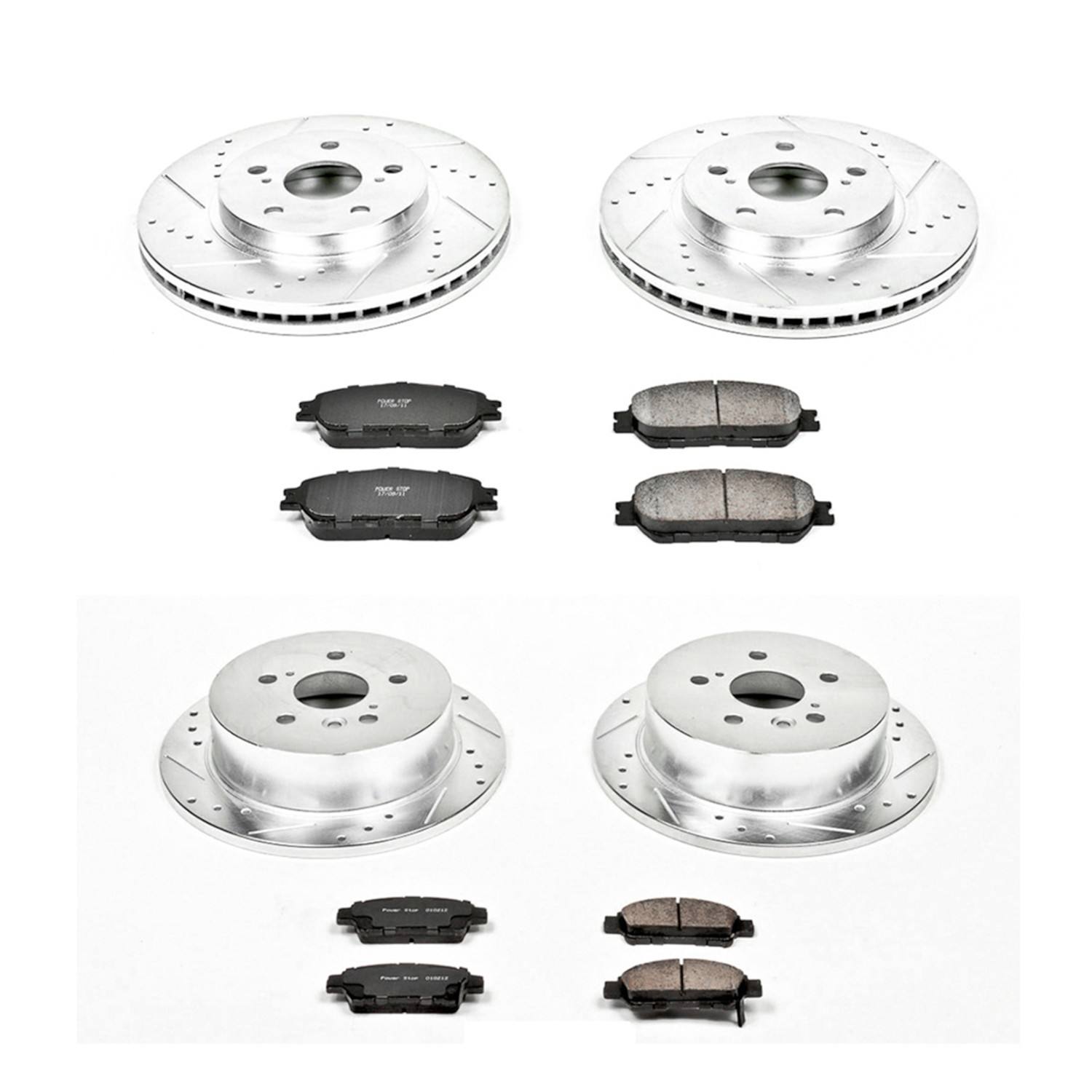 Power Stop 04-10 Toyota Sienna Front & Rear Z23 Evolution Sport Brake Kit