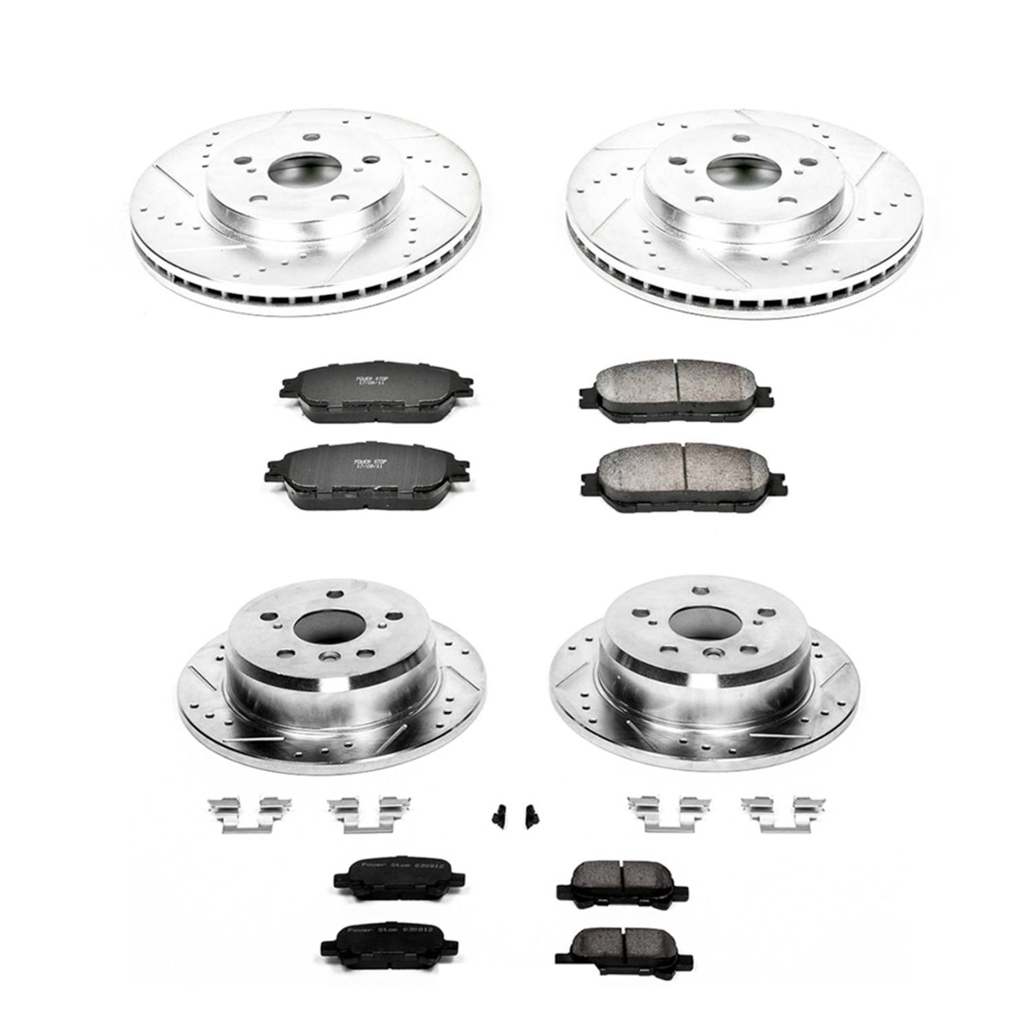 Power Stop 05-07 Toyota Avalon Front & Rear Z23 Evolution Sport Brake Kit