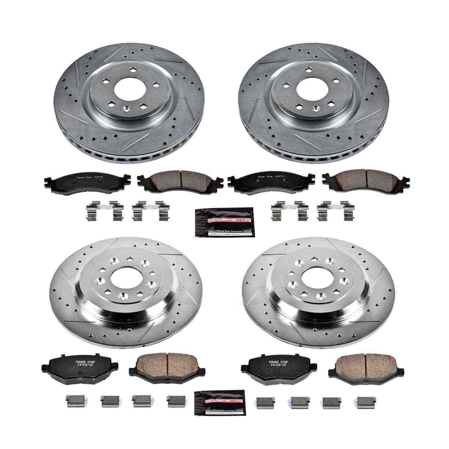 Power Stop 2010 Ford Taurus Front & Rear Z23 Evolution Sport Brake Kit