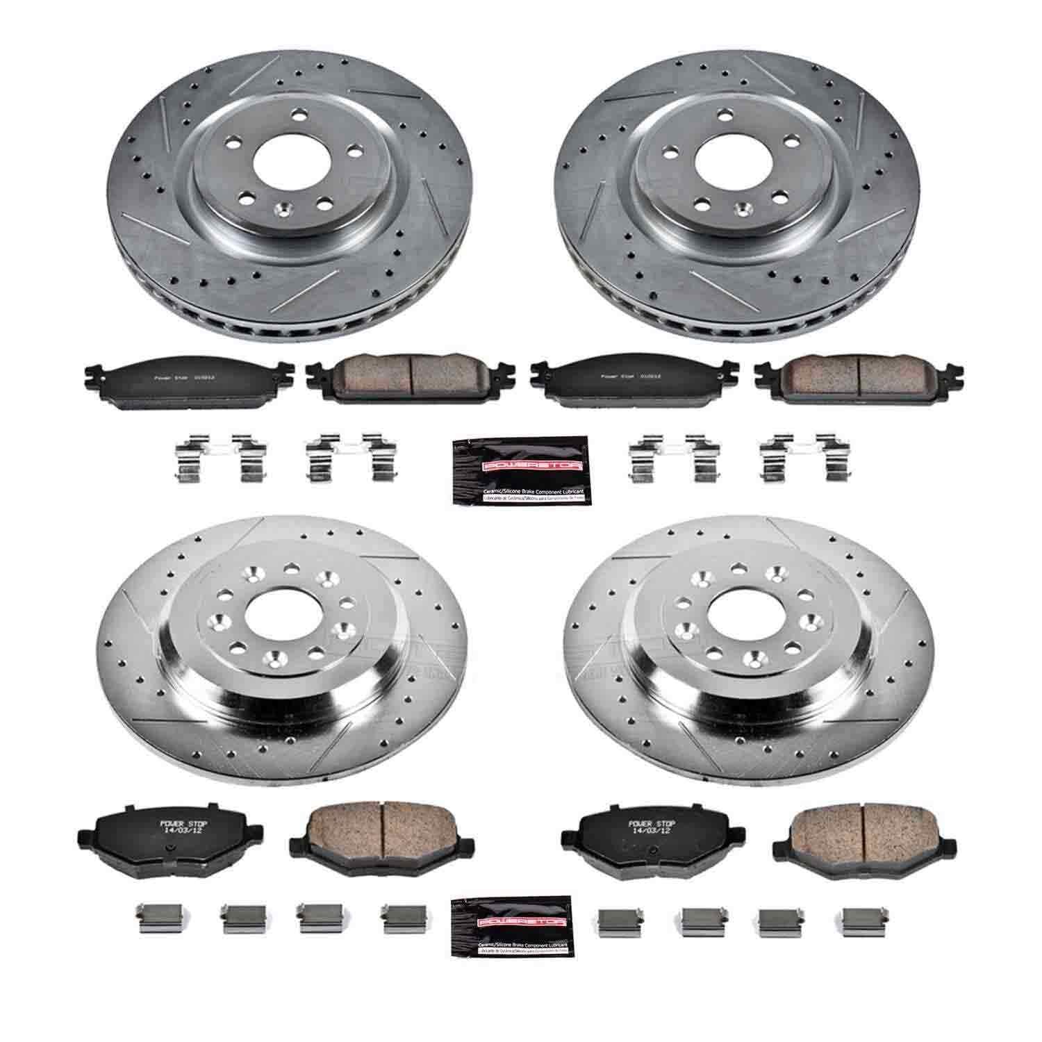 Power Stop 09-11 Ford Flex Front & Rear Z23 Evolution Sport Brake Kit