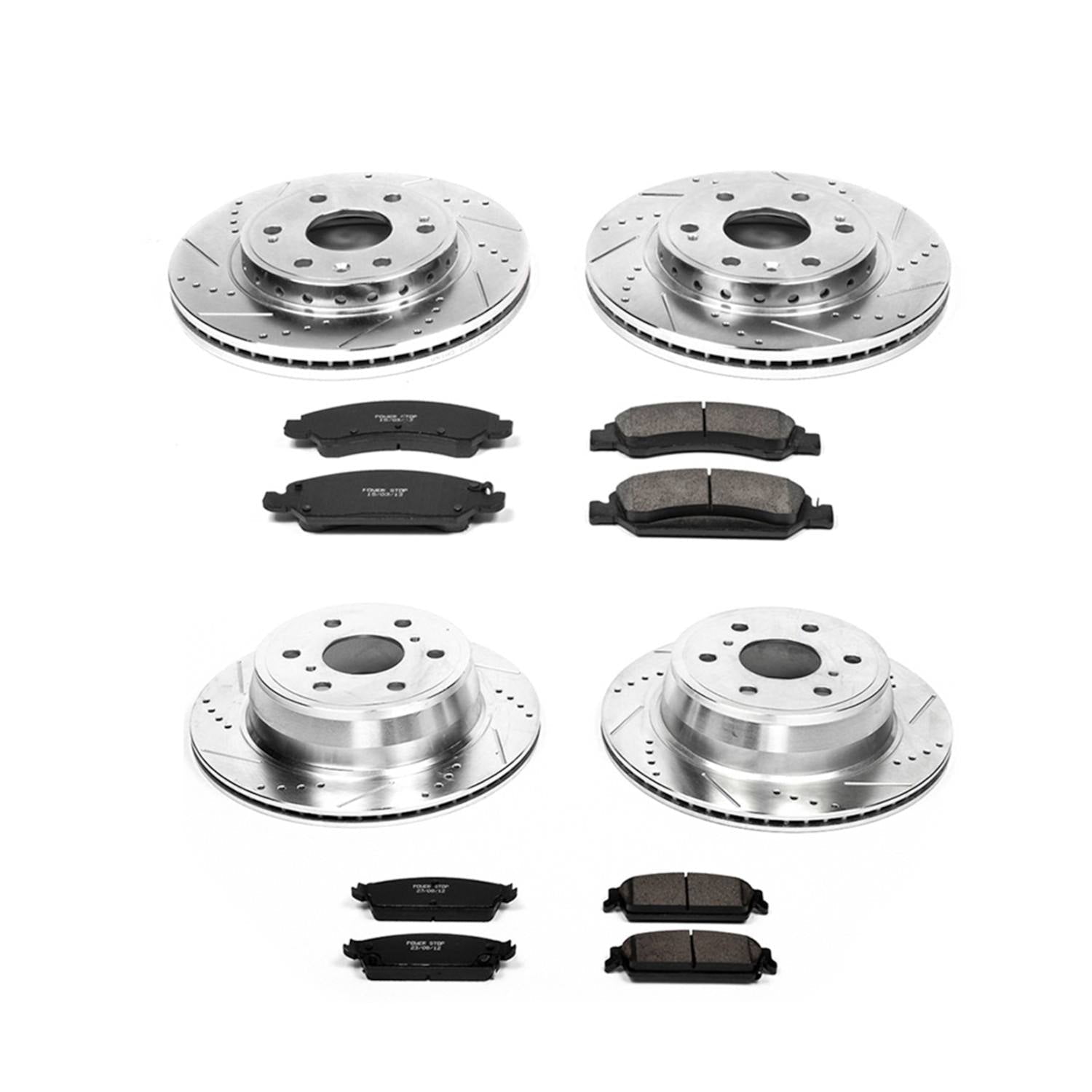 Power Stop 08-14 Chevrolet Tahoe Front & Rear Z23 Evolution Sport Brake Kit