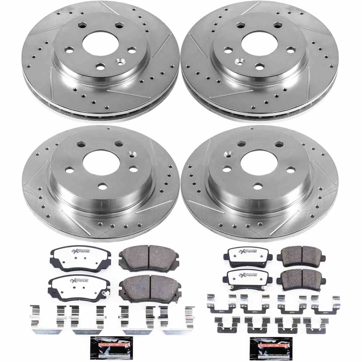 Power Stop 12-16 Buick LaCrosse Front & Rear Z26 Street Warrior Brake Kit