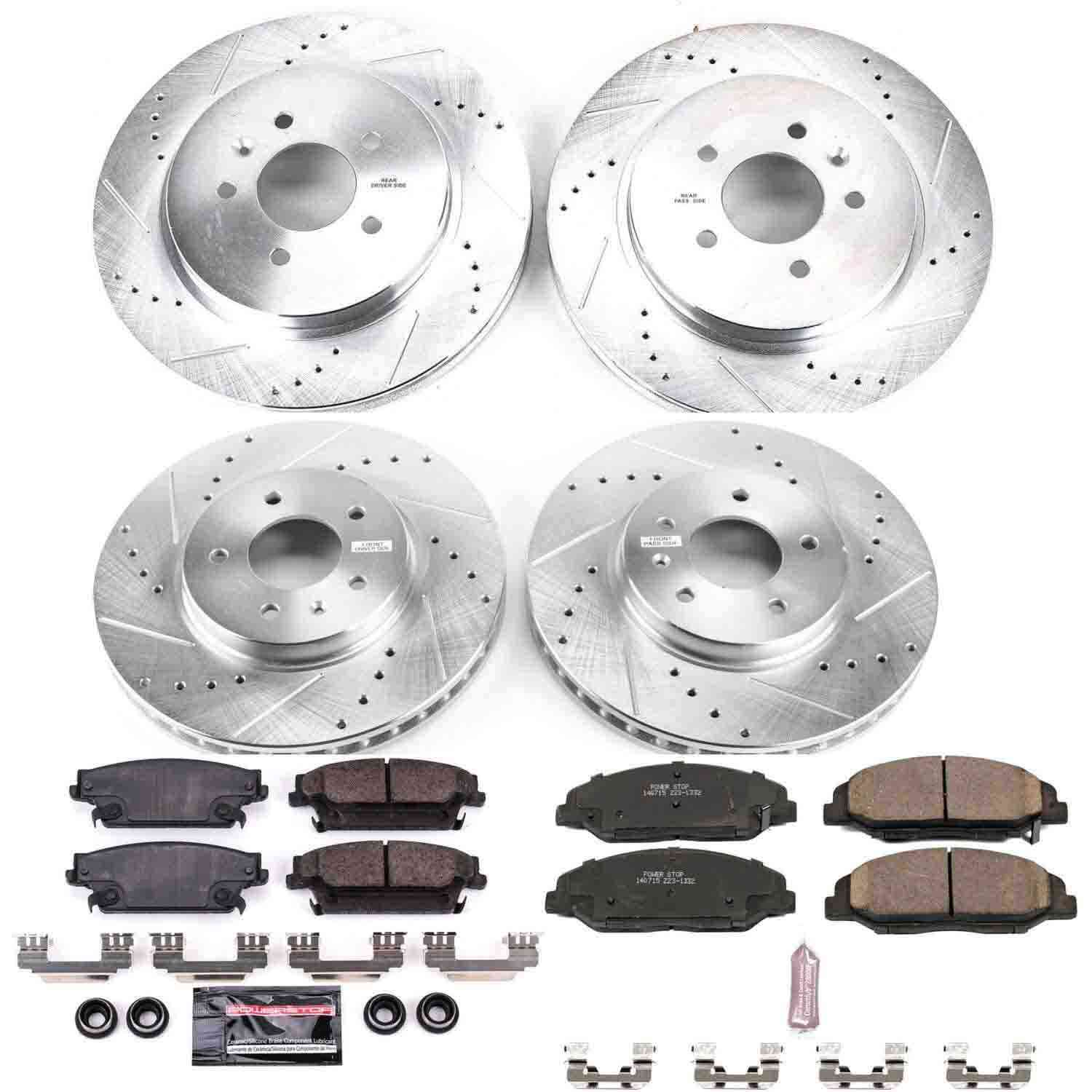 Power Stop 09-11 Cadillac STS Front & Rear Z23 Evolution Sport Brake Kit