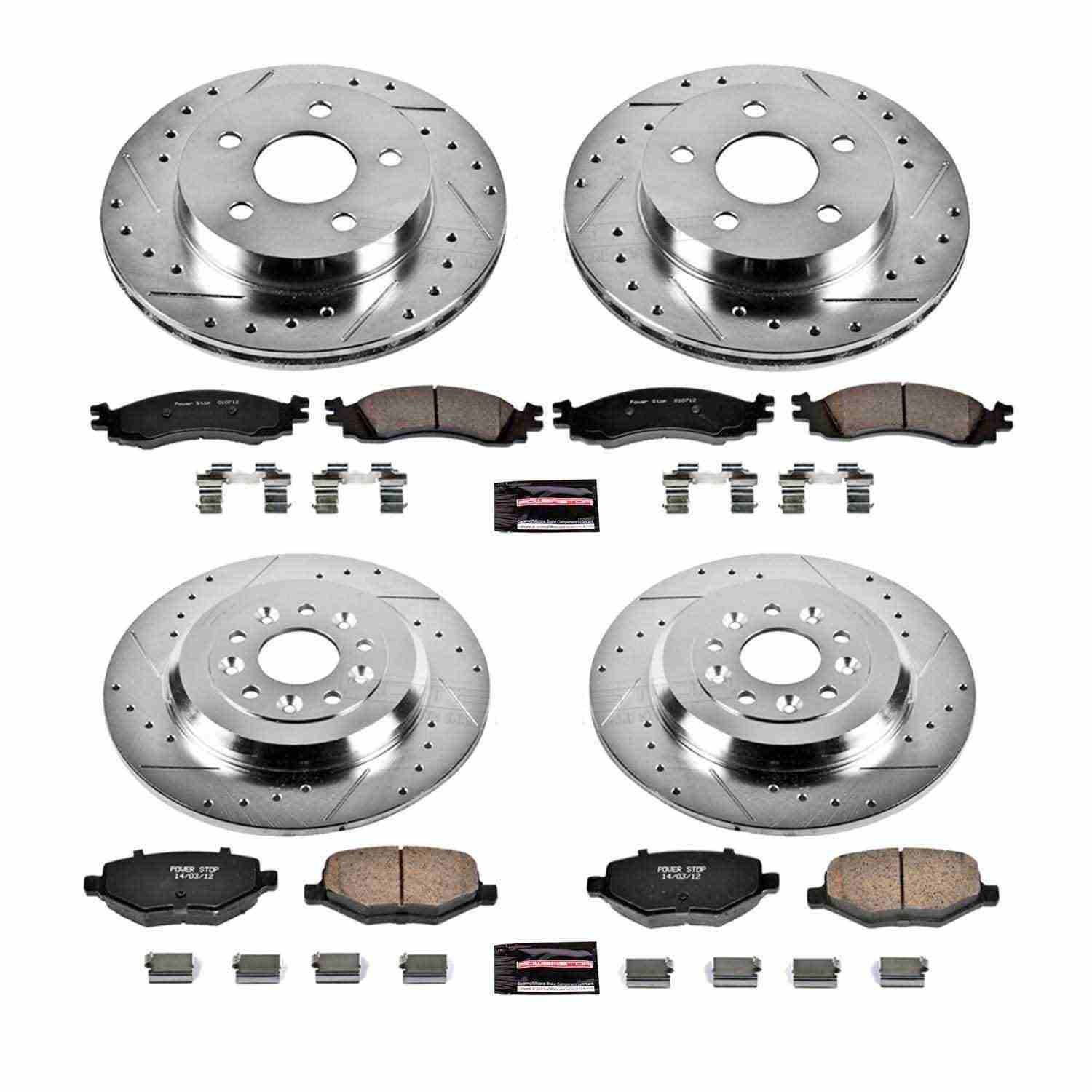 Power Stop 11-12 Ford Taurus Front & Rear Z23 Evolution Sport Brake Kit