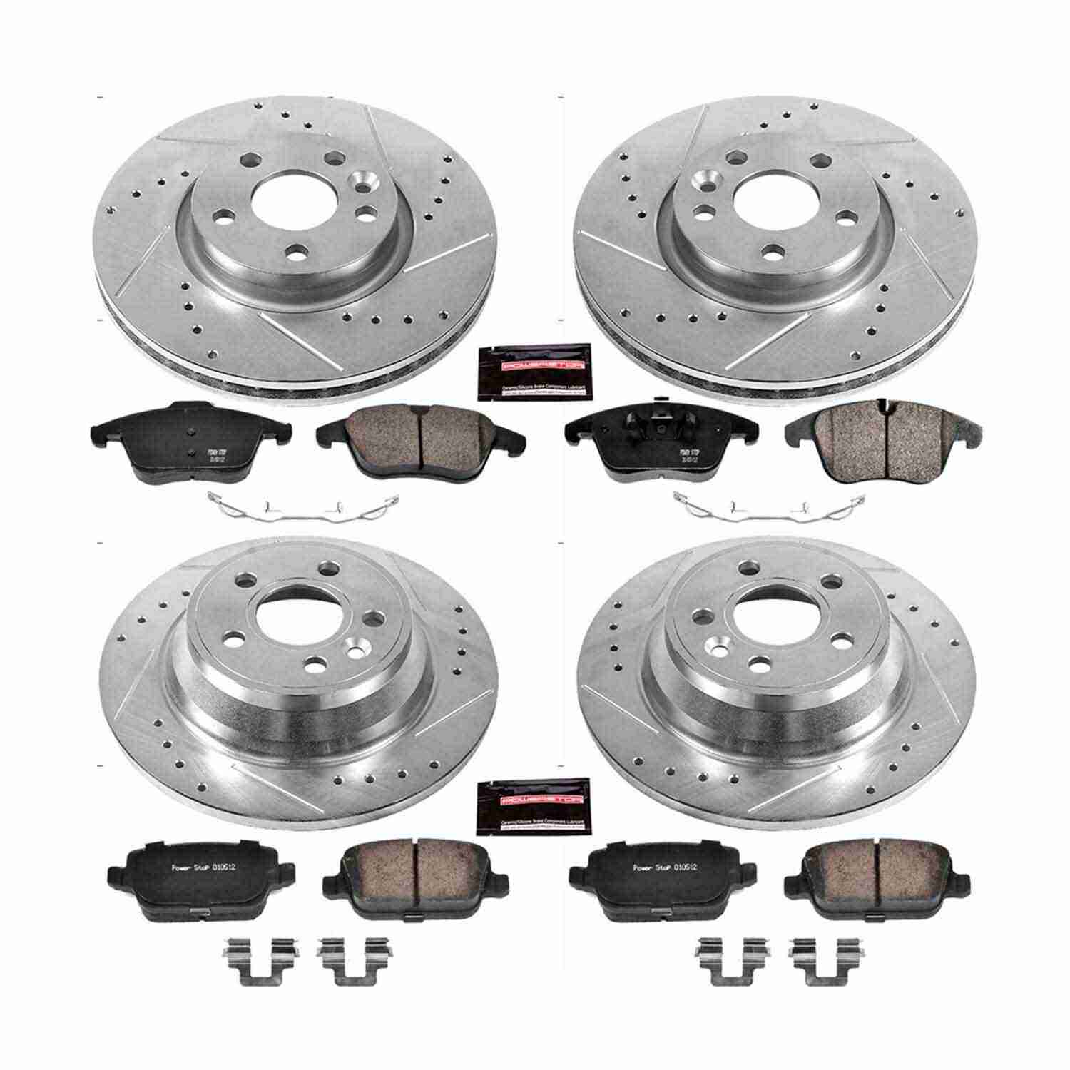 Power Stop 07-11 Volvo S80 Front & Rear Z23 Evolution Sport Brake Kit