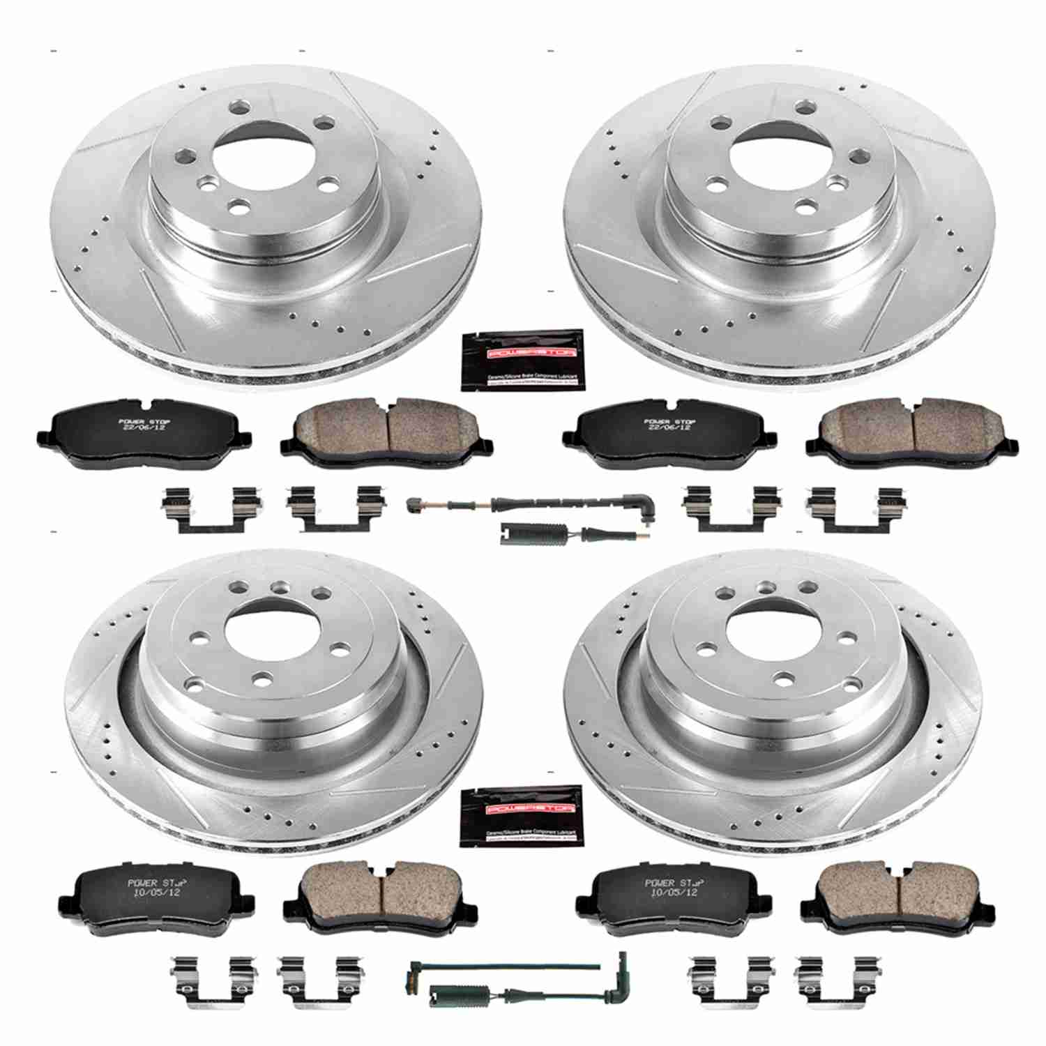 Power Stop 06-09 Land Rover Range Rover Front & Rear Z23 Evolution Sport Brake Kit