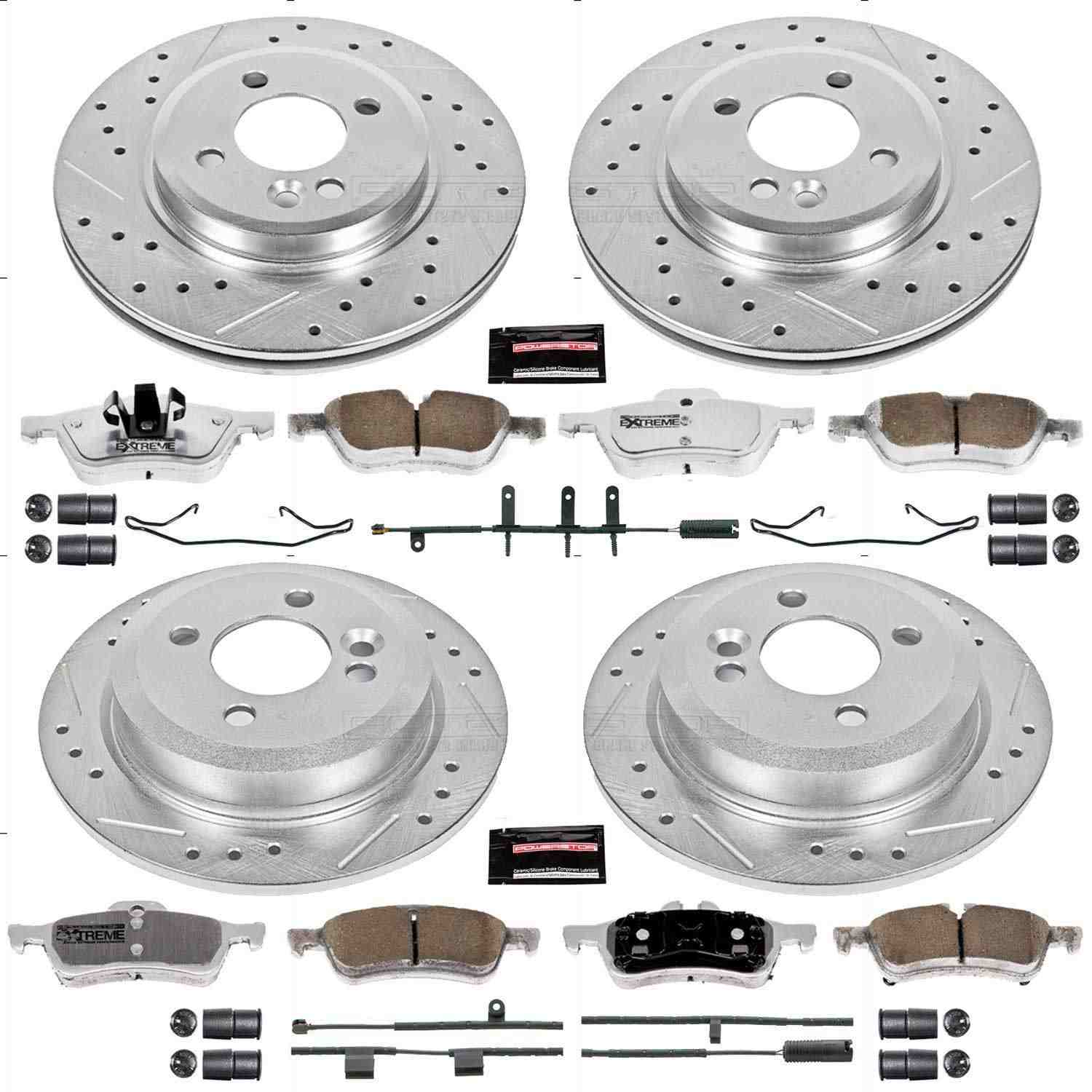 Power Stop 02-06 Mini Cooper Front & Rear Z26 Street Warrior Brake Kit