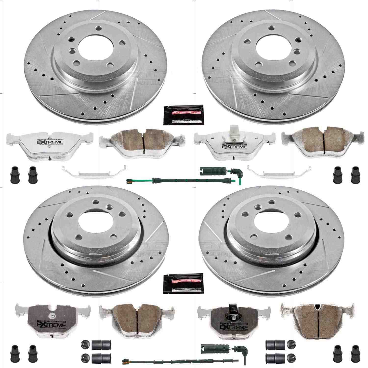 Power Stop 01-06 BMW 330Ci Front & Rear Z26 Street Warrior Brake Kit
