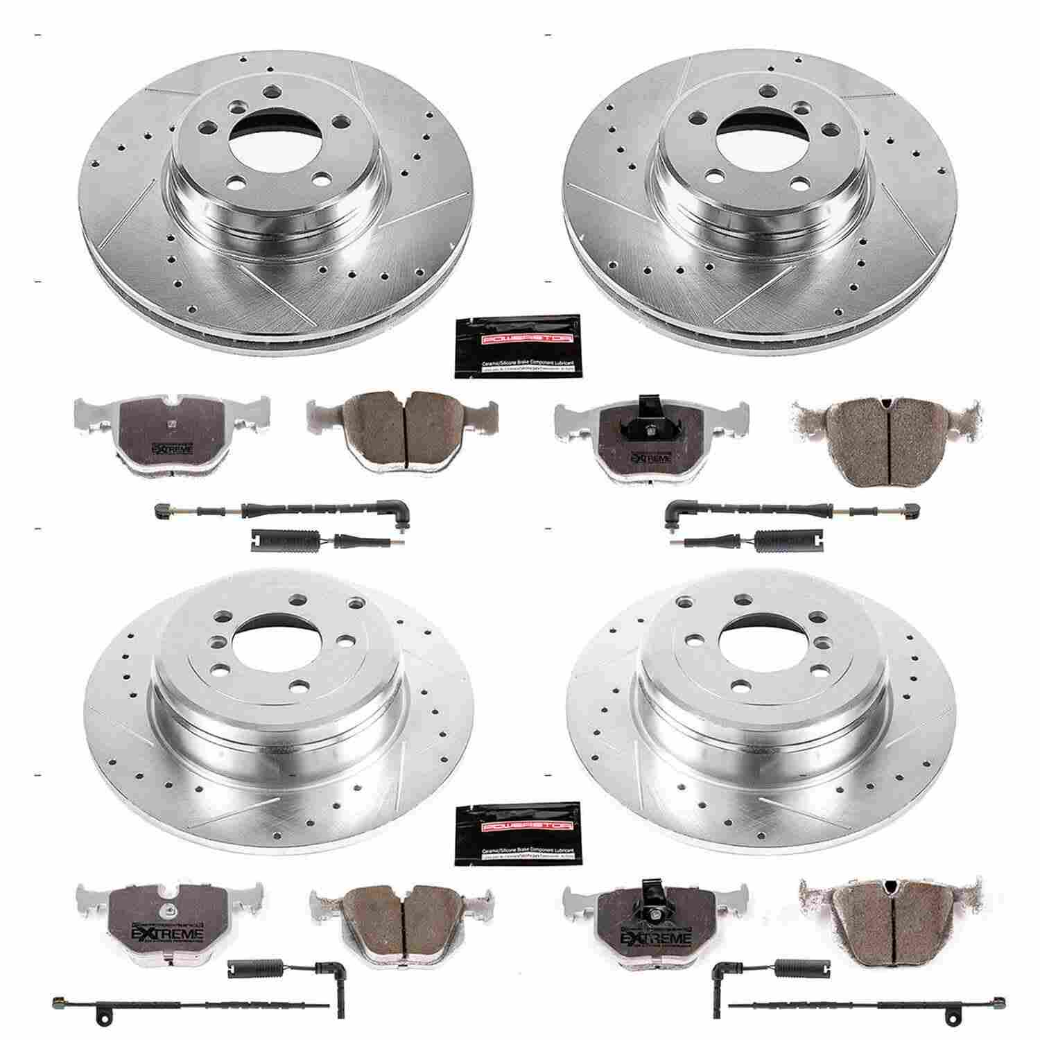 Power Stop 03-05 Land Rover Range Rover Front & Rear Z26 Street Warrior Brake Kit