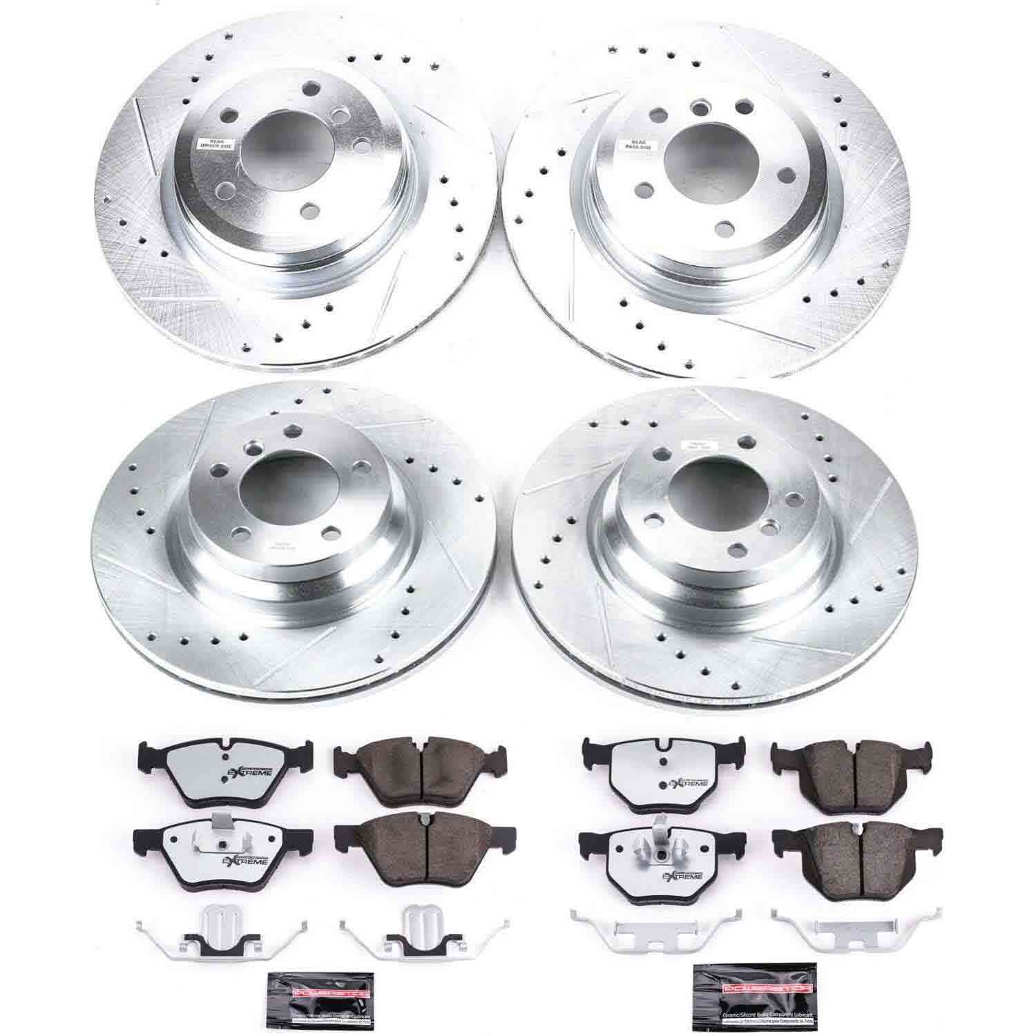 Power Stop 2006 BMW 330xi Front & Rear Z26 Street Warrior Brake Kit
