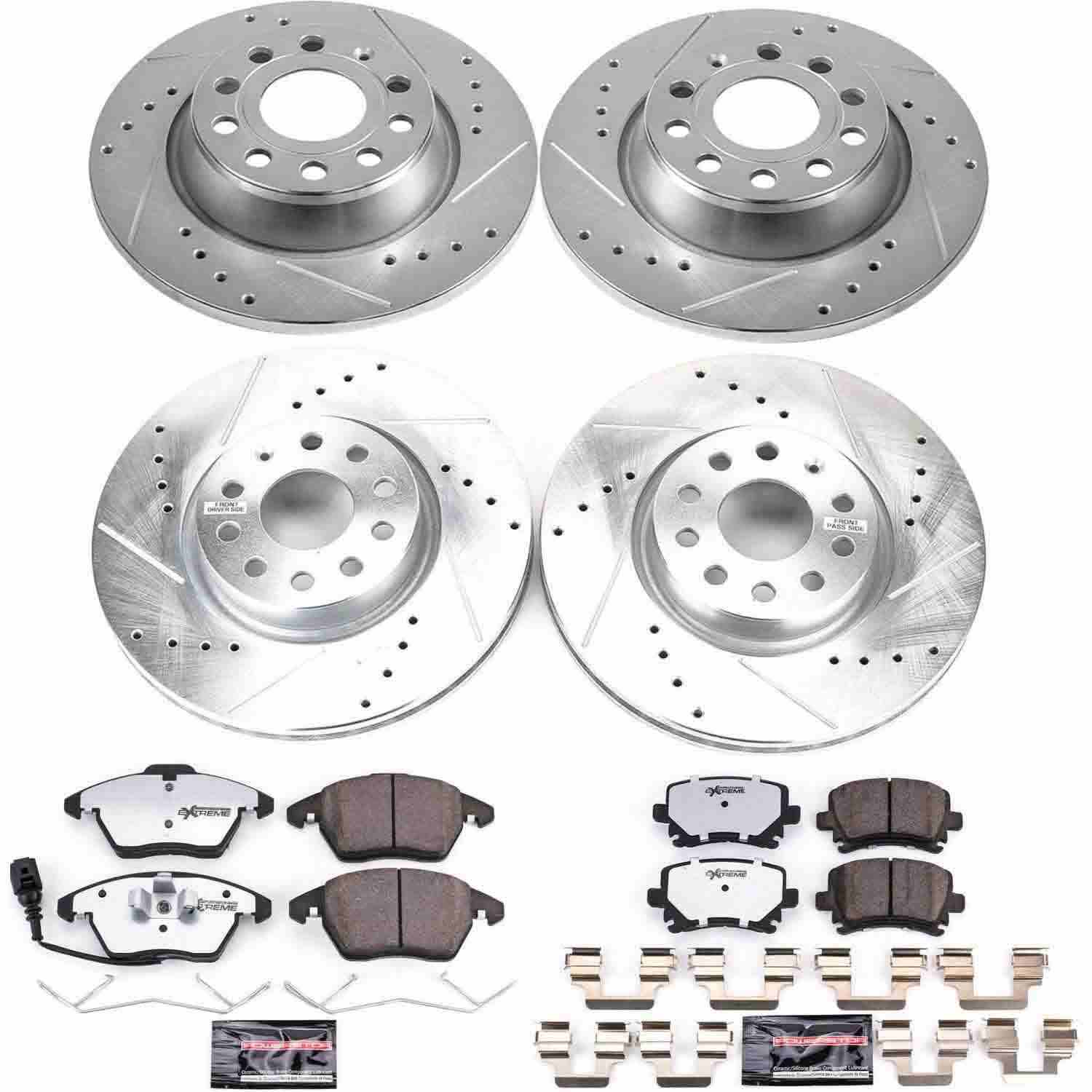 Power Stop 2013 Audi A3 Front & Rear Z26 Street Warrior Brake Kit