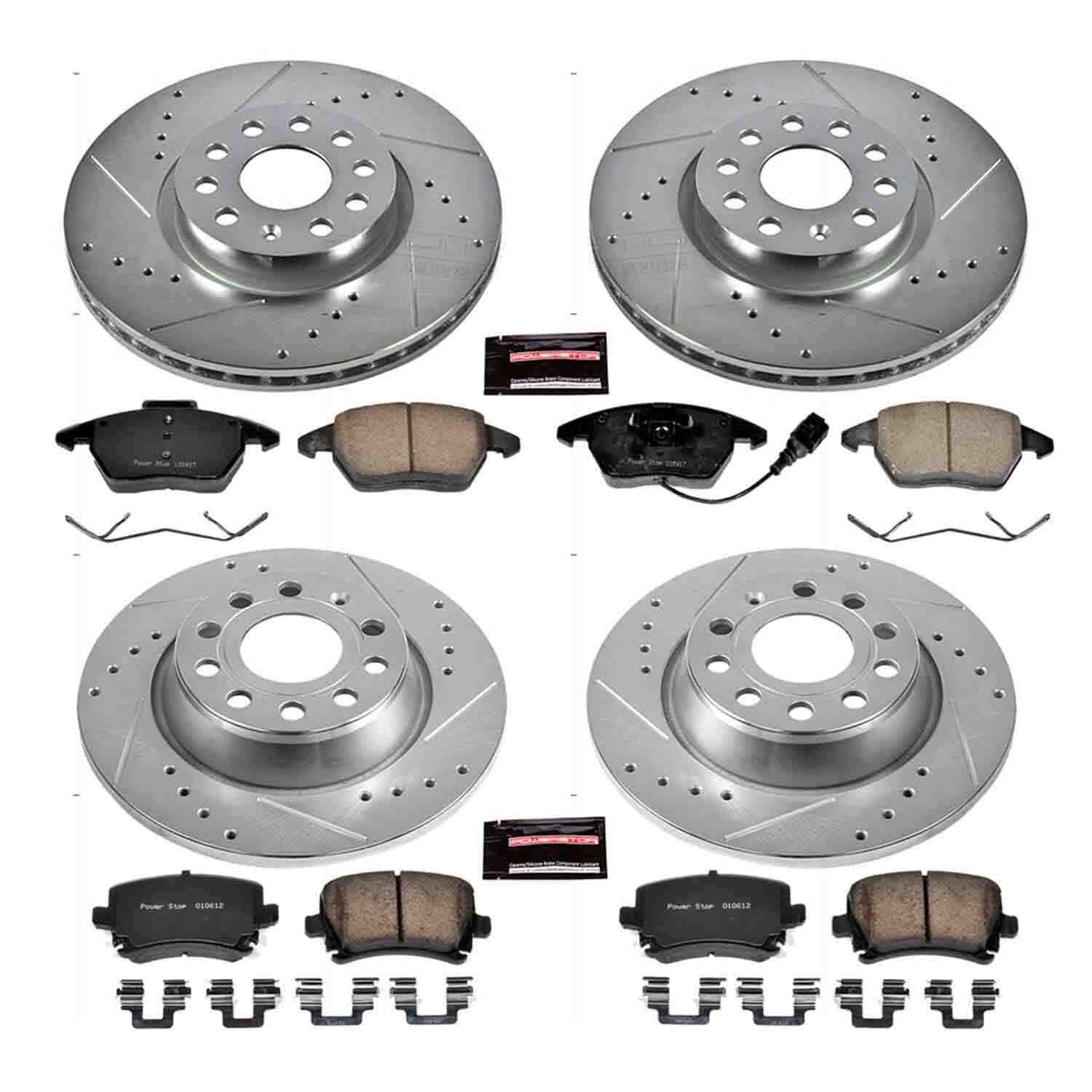 Power Stop 2013 Audi A3 Front & Rear Z23 Evolution Sport Brake Kit