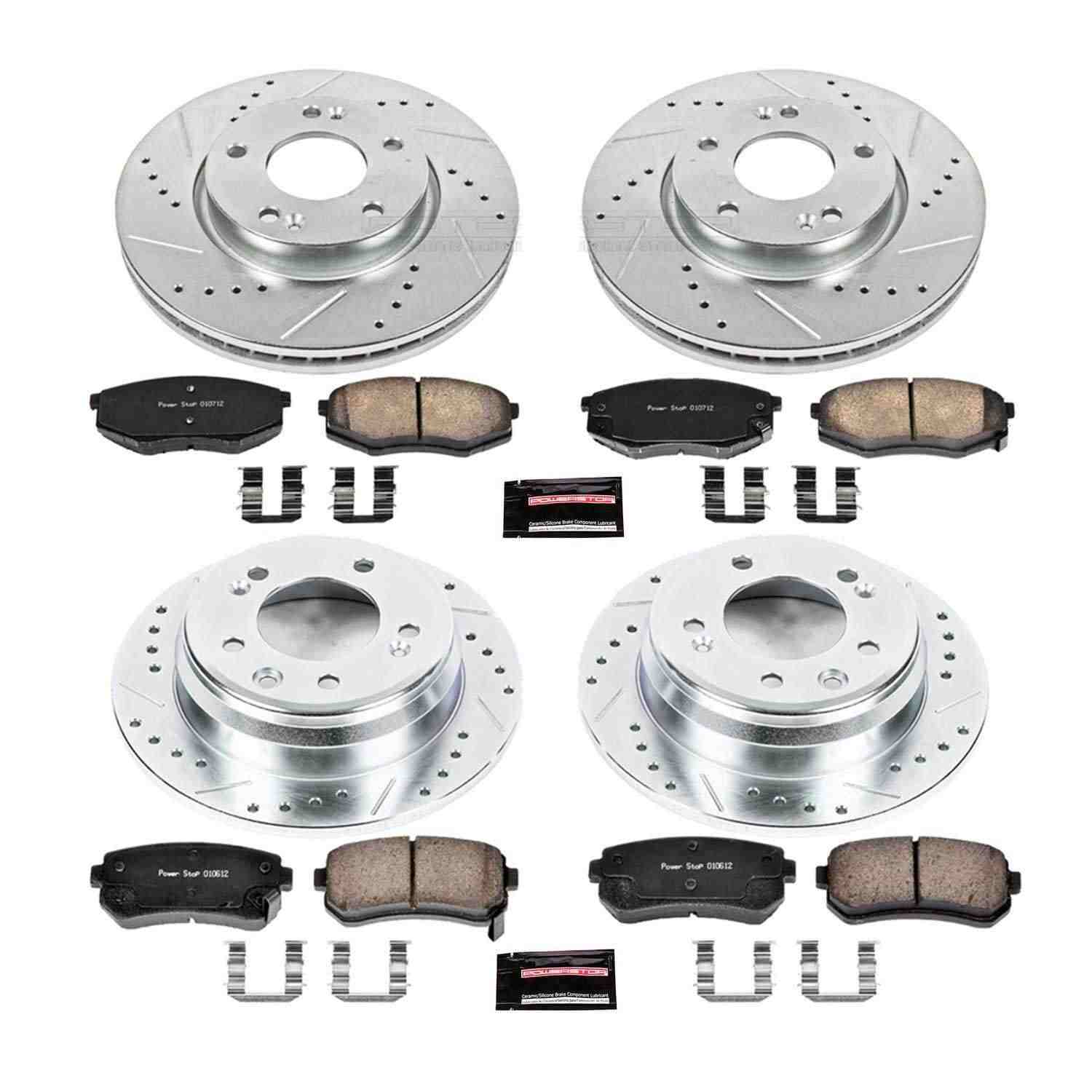 Power Stop 10-12 Hyundai Tucson Front & Rear Z23 Evolution Sport Brake Kit