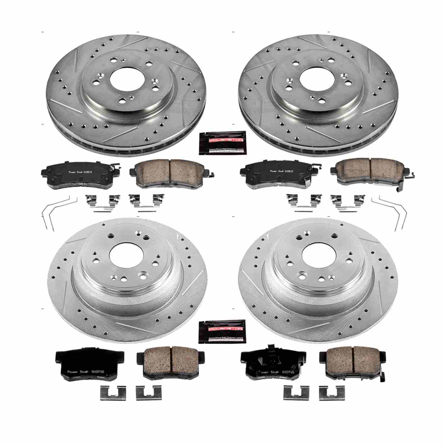 Power Stop 12-15 Honda Crosstour Front & Rear Z23 Evolution Sport Brake Kit
