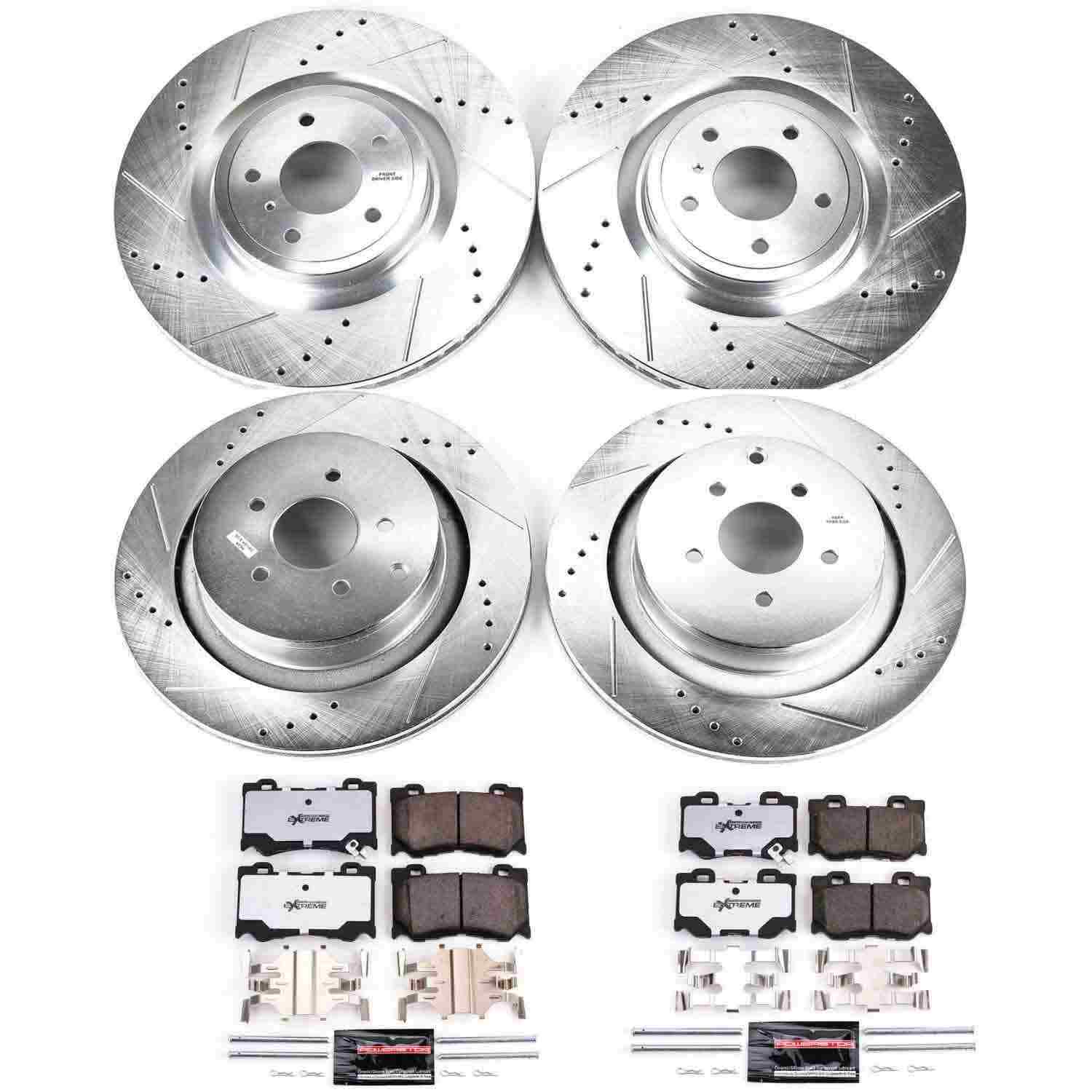 Power Stop 09-13 Infiniti FX50 Front & Rear Z26 Street Warrior Brake Kit