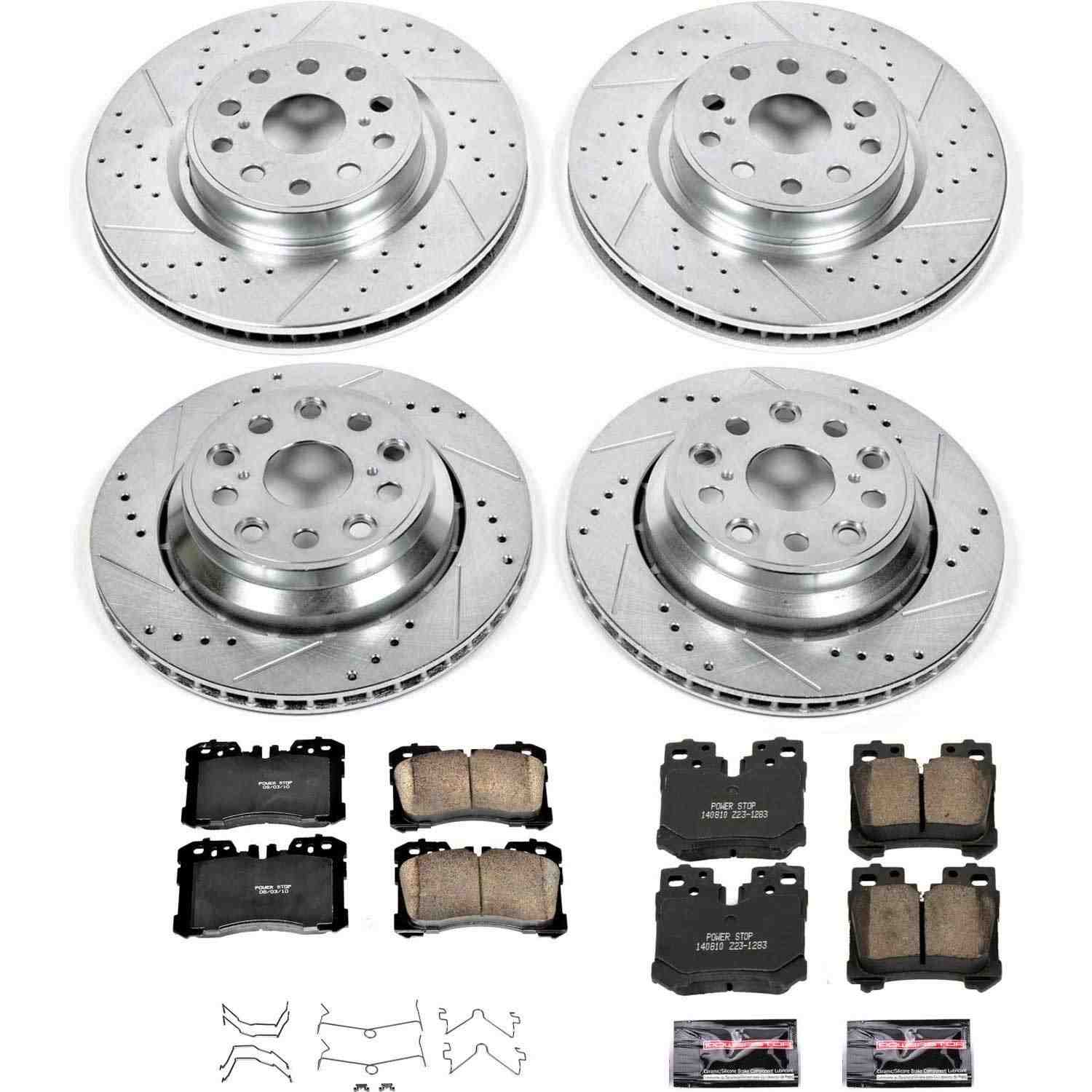 Power Stop 10-17 Lexus LS460 Front & Rear Z23 Evolution Sport Brake Kit
