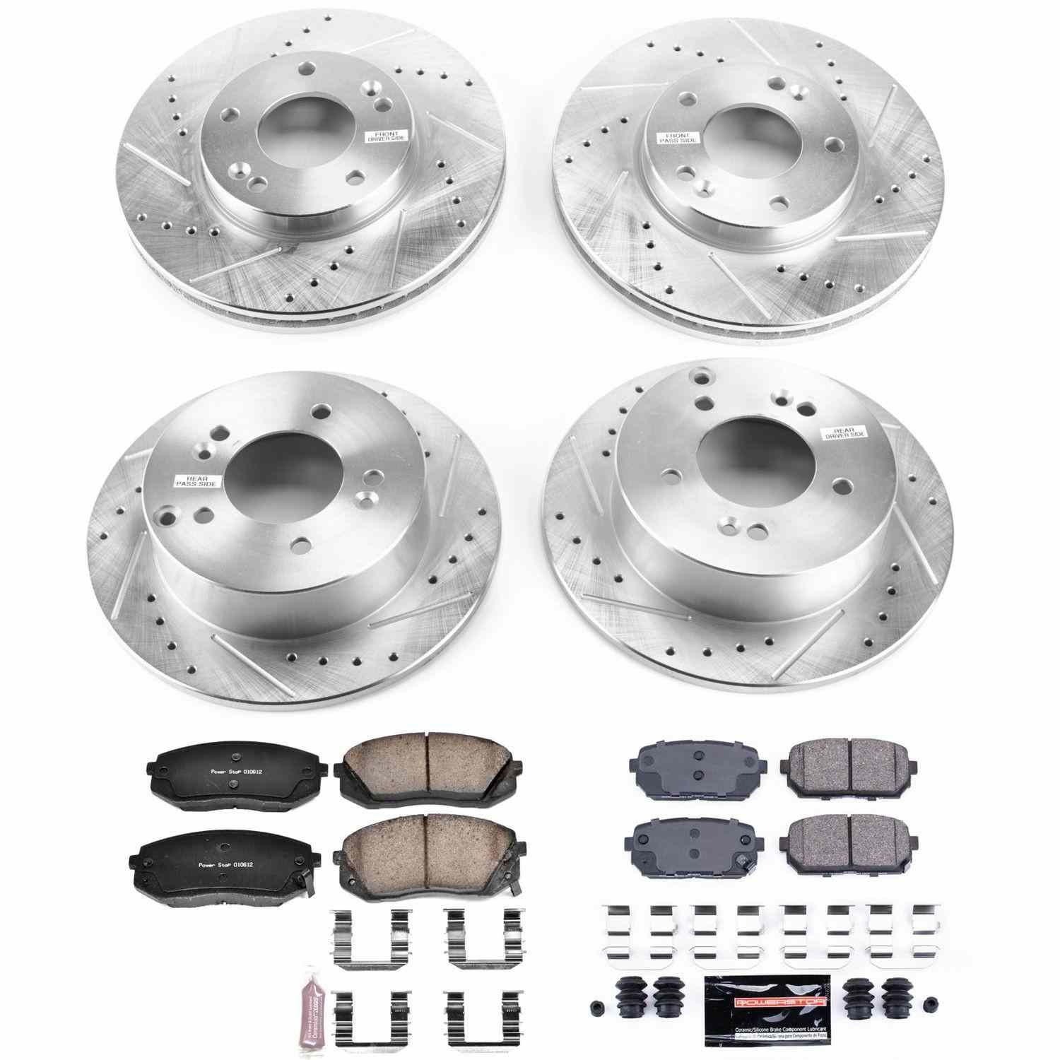 Power Stop 07-10 Kia Rondo Front & Rear Z23 Evolution Sport Brake Kit