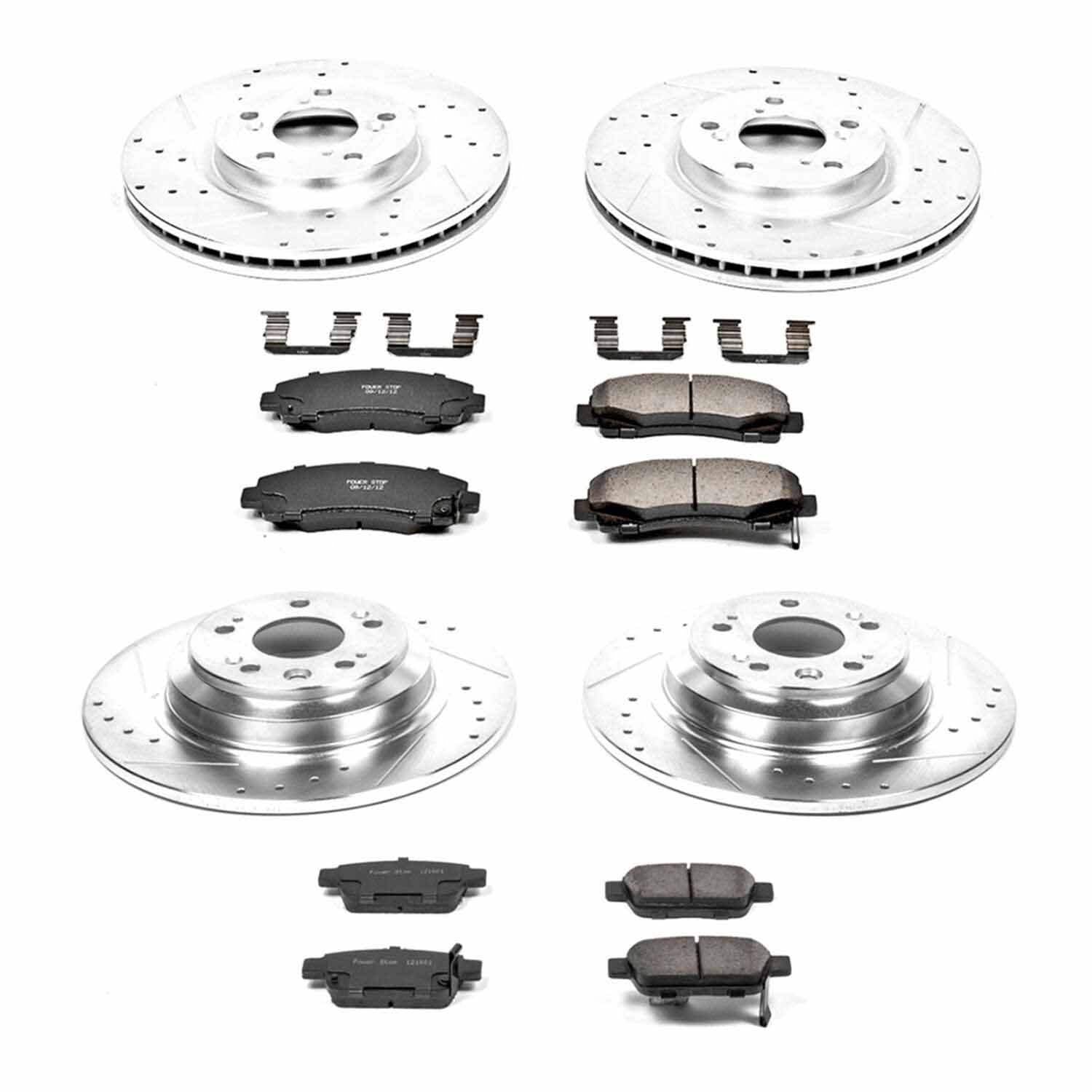 Power Stop 09-14 Acura TL Front & Rear Z23 Evolution Sport Brake Kit