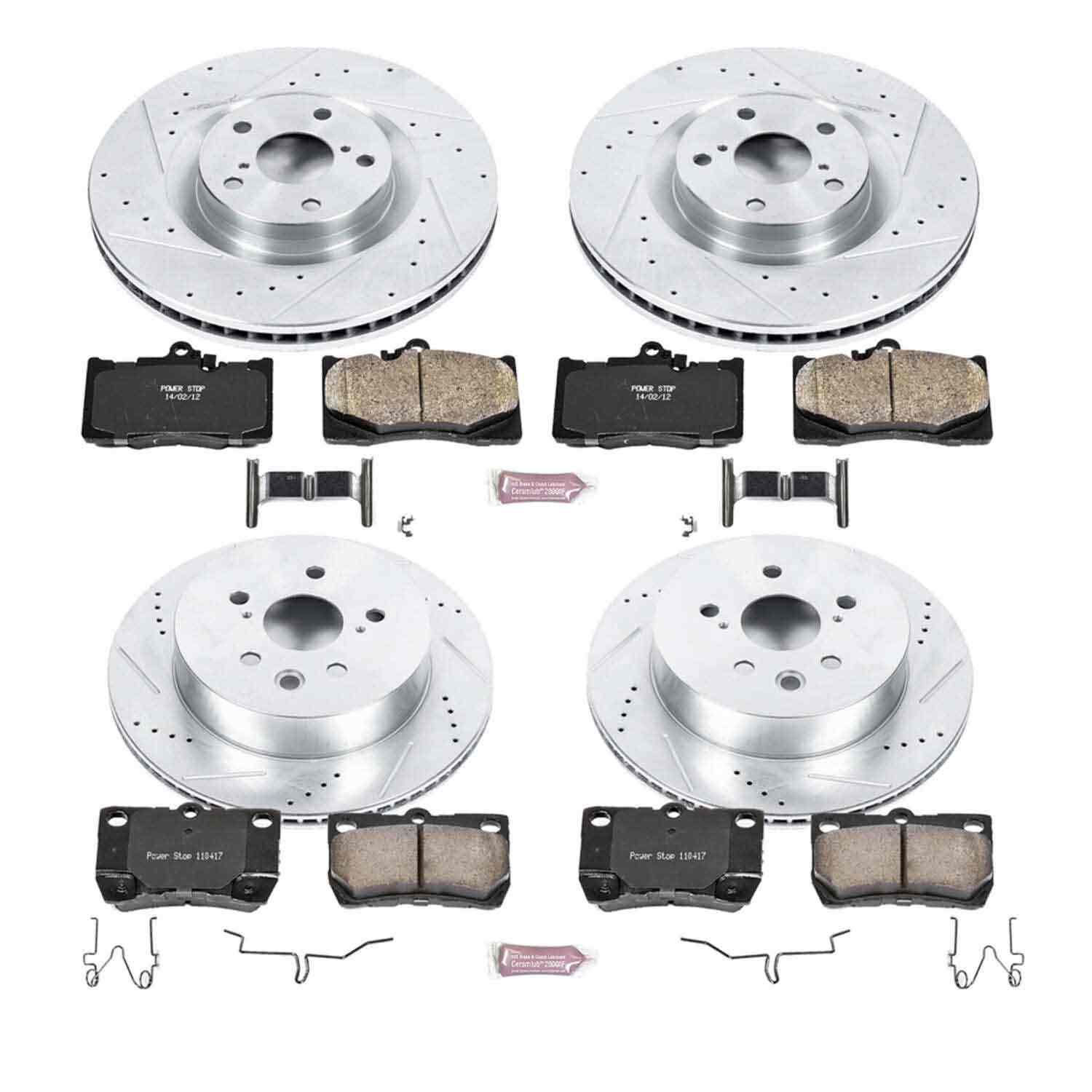 Power Stop 09-11 Lexus GS350 Front & Rear Z23 Evolution Sport Brake Kit