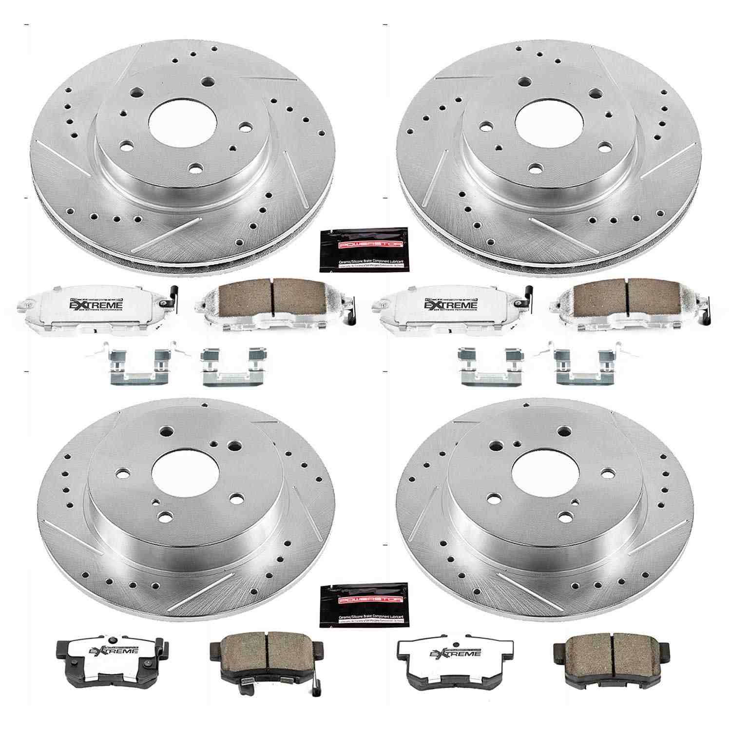 Power Stop 07-13 Suzuki SX4 Front & Rear Z26 Street Warrior Brake Kit