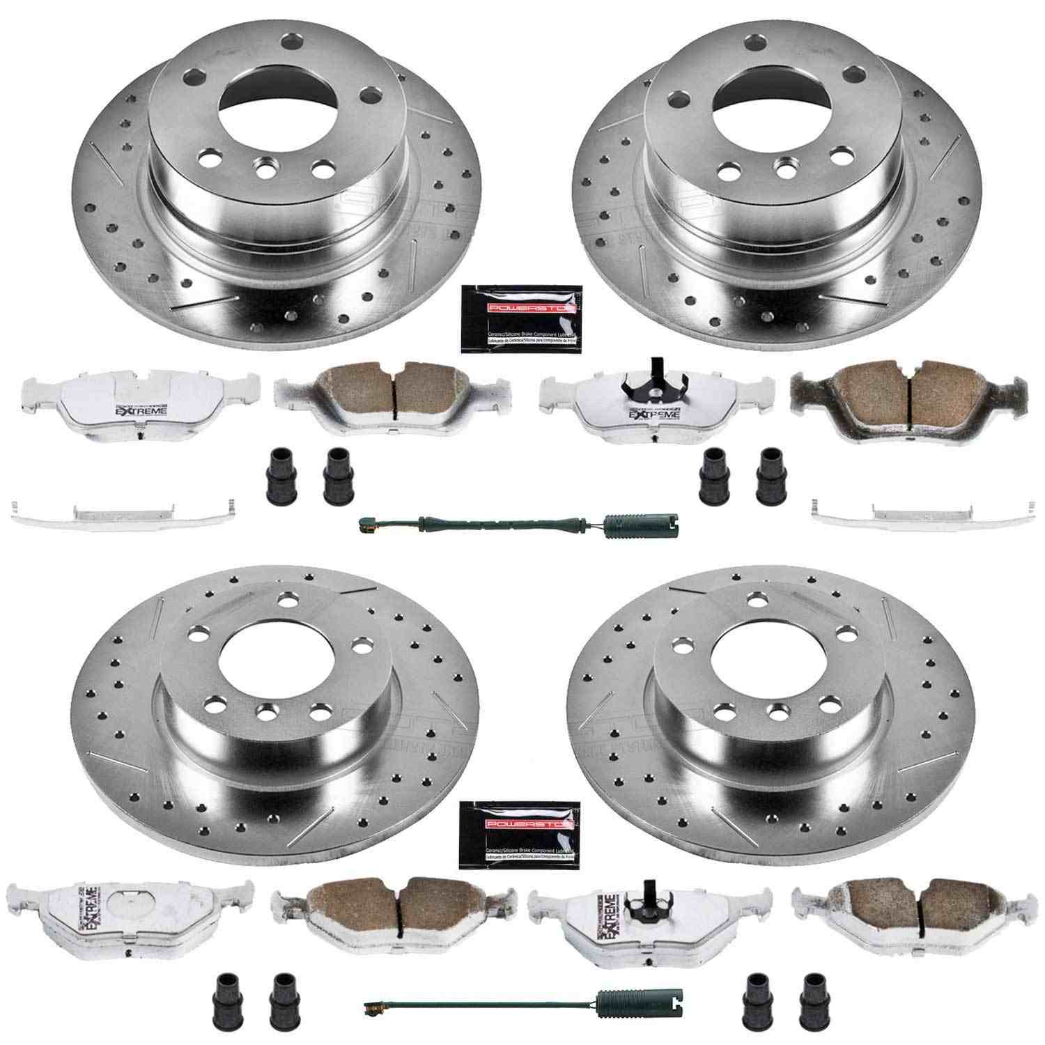Power Stop 95-99 BMW 318ti Front & Rear Z26 Street Warrior Brake Kit