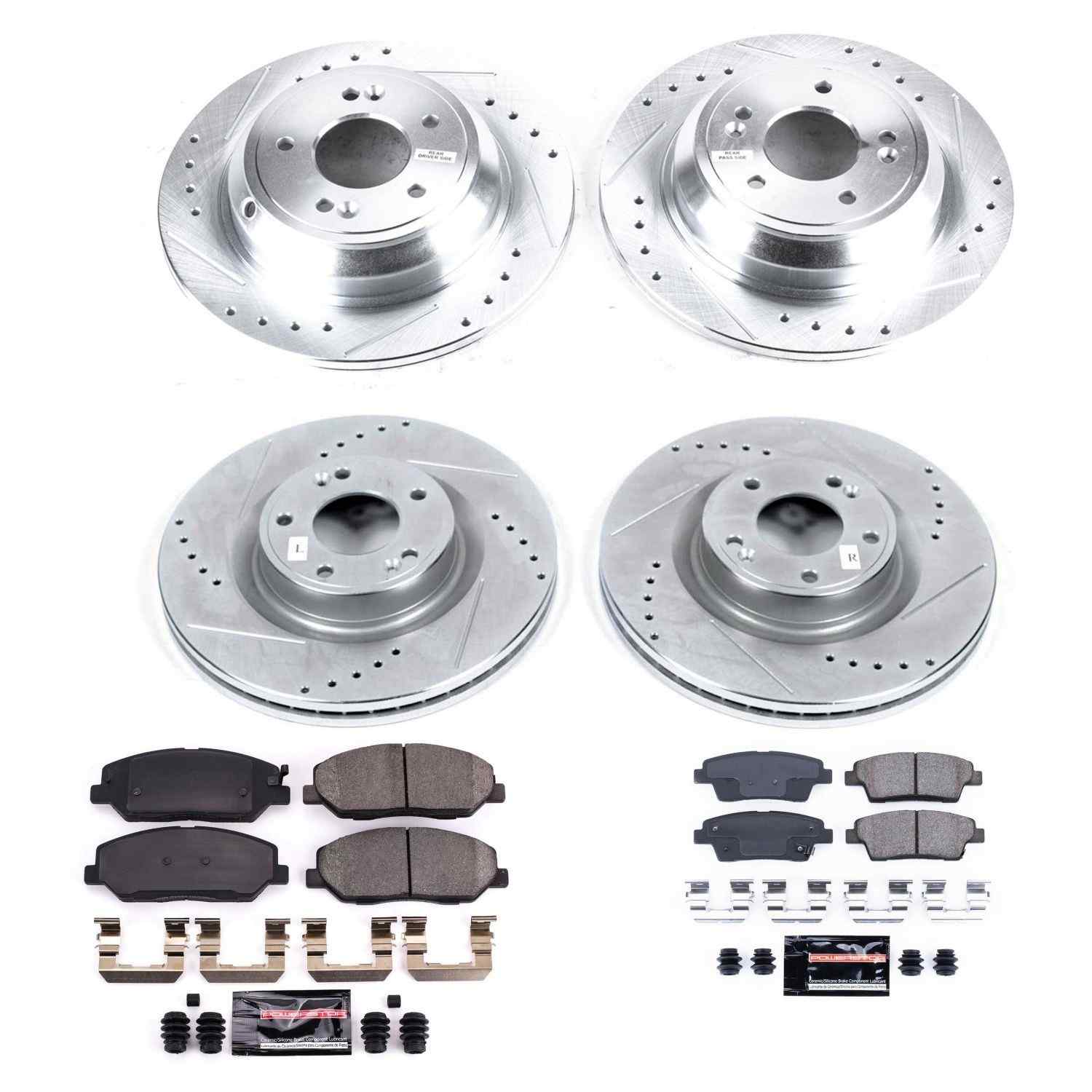 Power Stop 10-11 Hyundai Genesis Front & Rear Z23 Evolution Sport Brake Kit