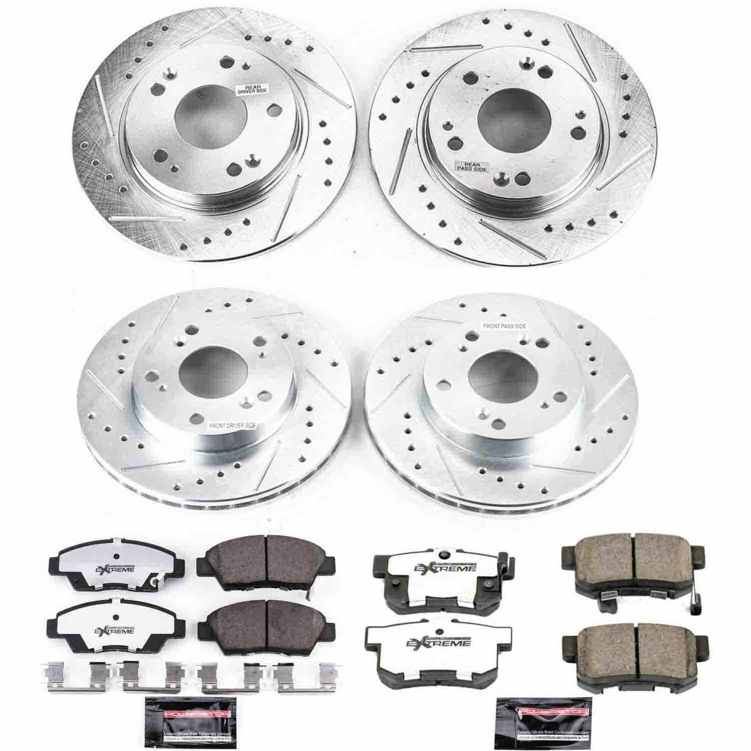 Power Stop 11-15 Honda CR-Z Front & Rear Z26 Street Warrior Brake Kit