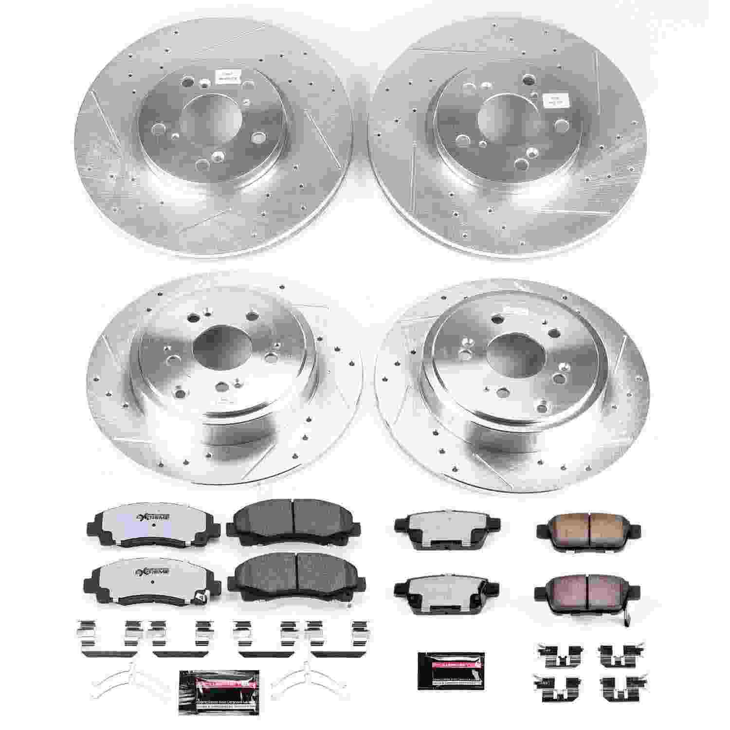Power Stop 12-14 Honda Ridgeline Front & Rear Z36 Truck & Tow Brake Kit