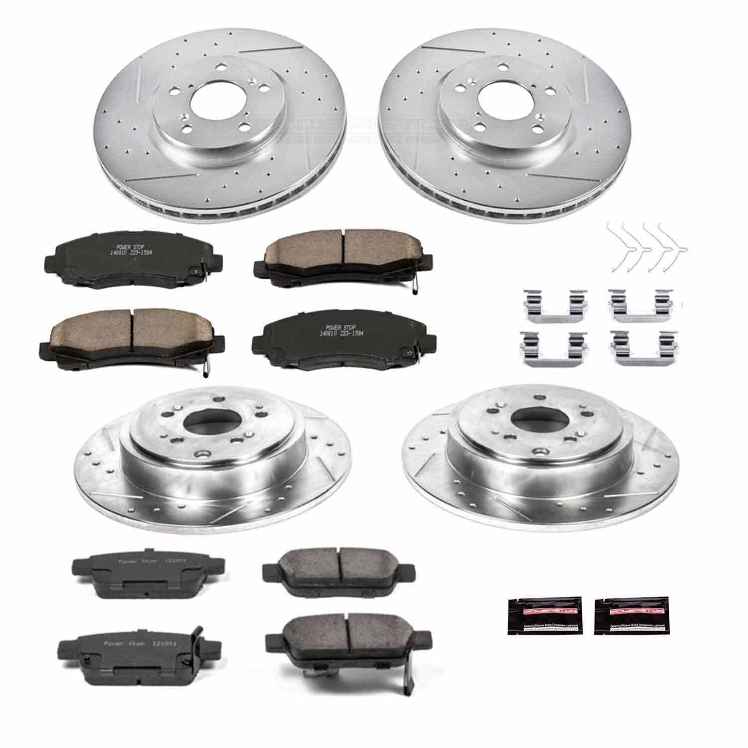 Power Stop 12-14 Honda Ridgeline Front & Rear Z23 Evolution Sport Brake Kit