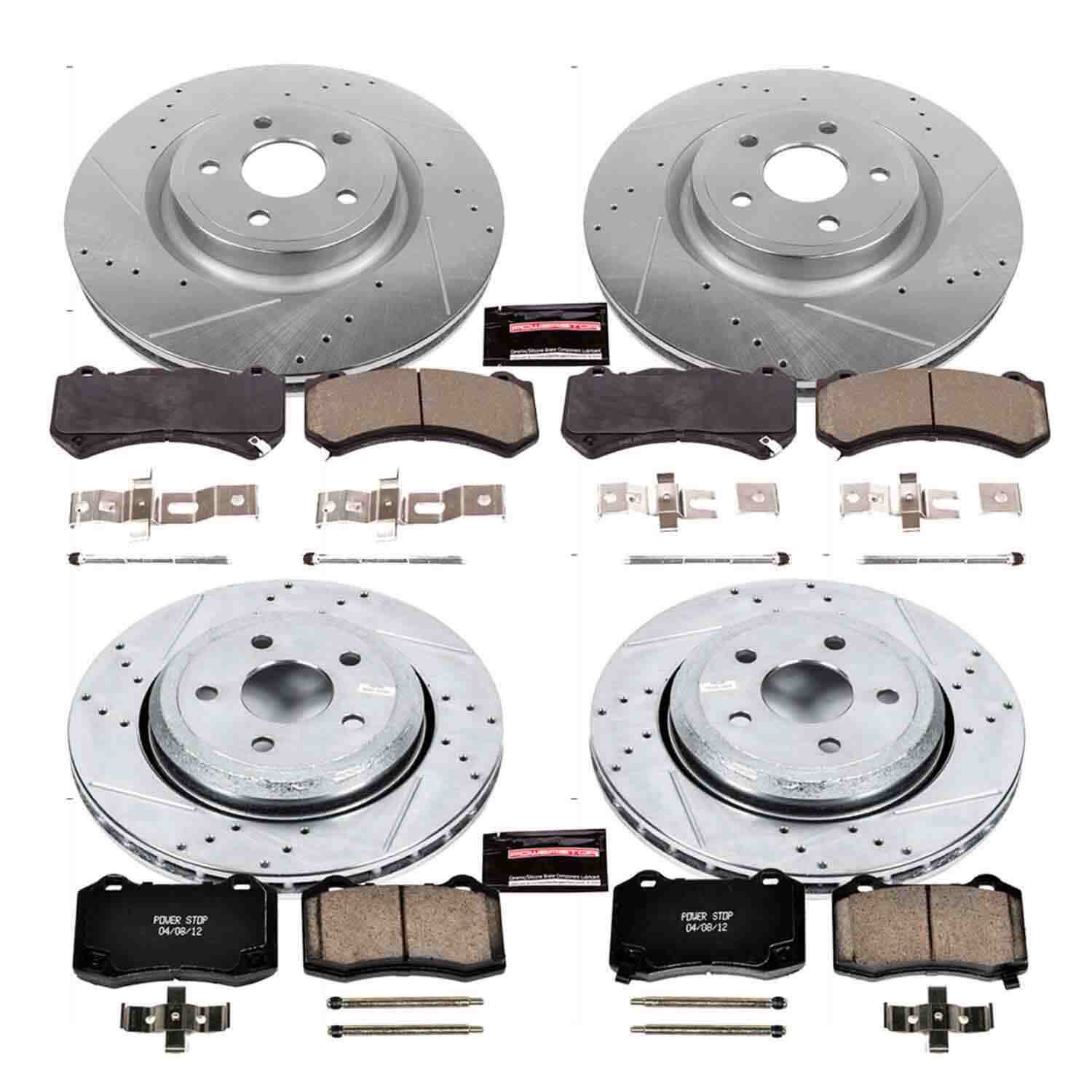 Power Stop 18-19 Dodge Durango Front & Rear Z23 Evolution Sport Brake Kit