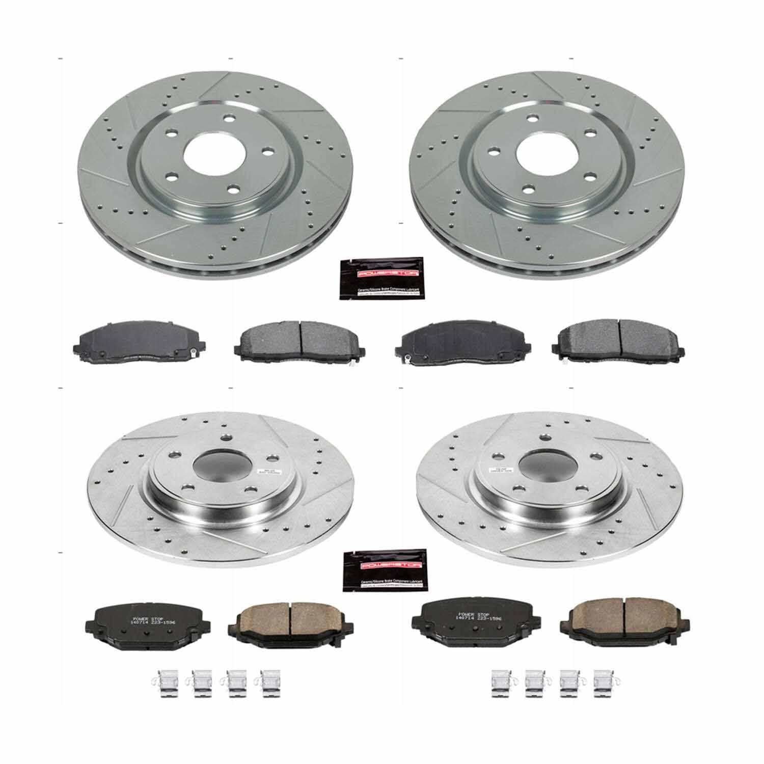 Power Stop 12-16 Chrysler Town & Country Front & Rear Z23 Evolution Sport Brake Kit