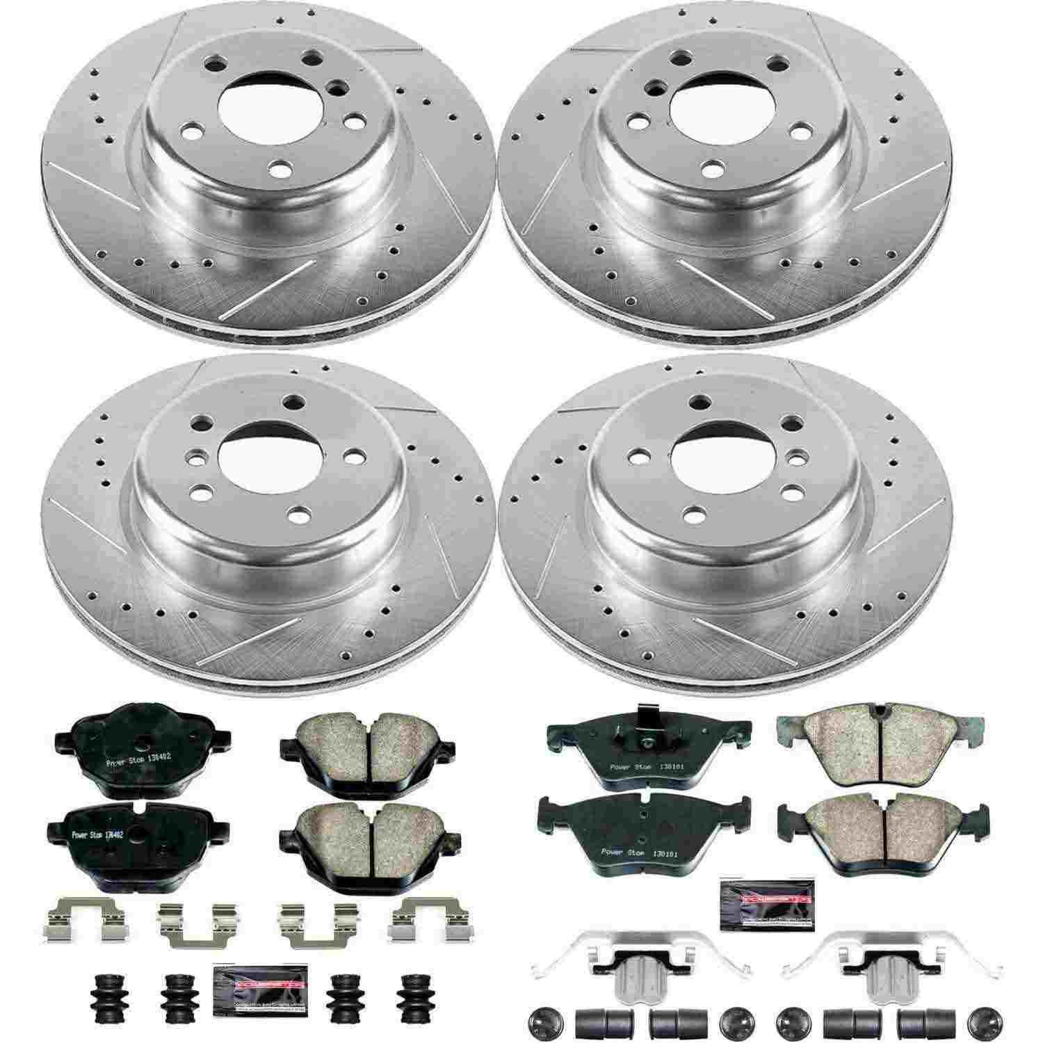 Power Stop 11-16 BMW 528i Front & Rear Z23 Evolution Sport Brake Kit