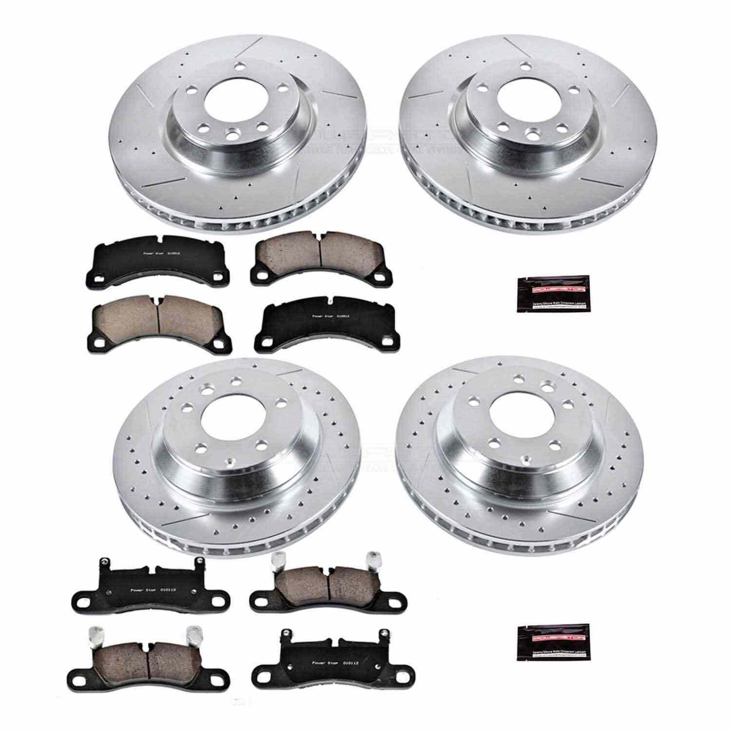 Power Stop 11-18 Porsche Cayenne Front & Rear Z23 Evolution Sport Brake Kit