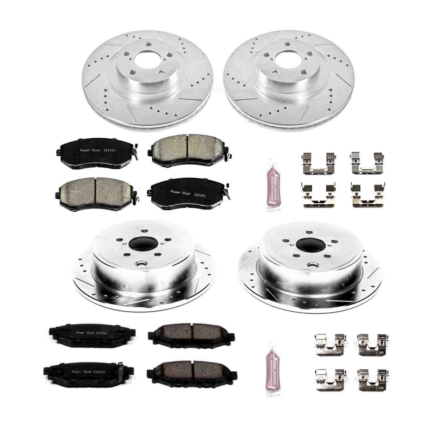 Power Stop 10-13 Subaru Forester Front & Rear Z23 Evolution Sport Brake Kit