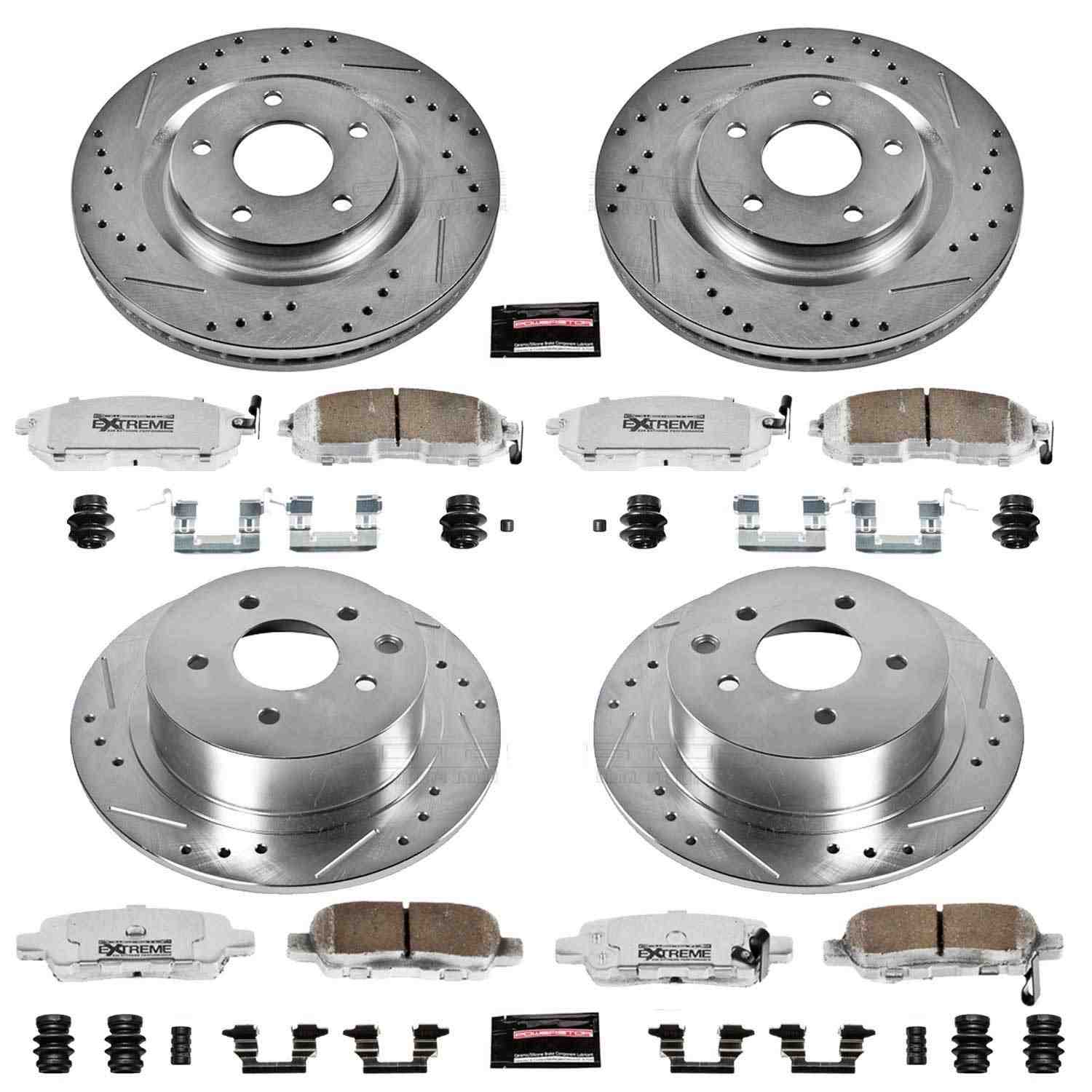 Power Stop 11-17 Nissan Juke Front & Rear Z26 Street Warrior Brake Kit