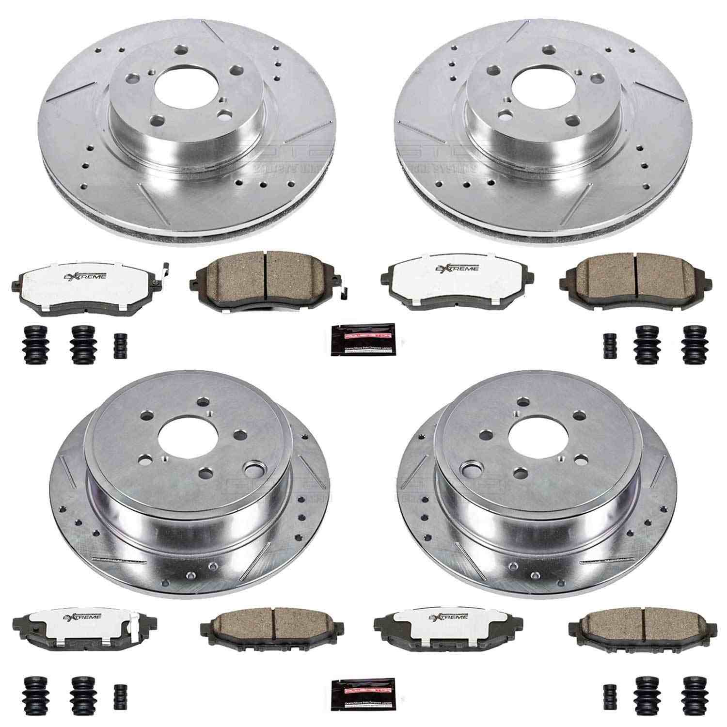 Power Stop 08-10 Subaru Impreza Front & Rear Z26 Street Warrior Brake Kit