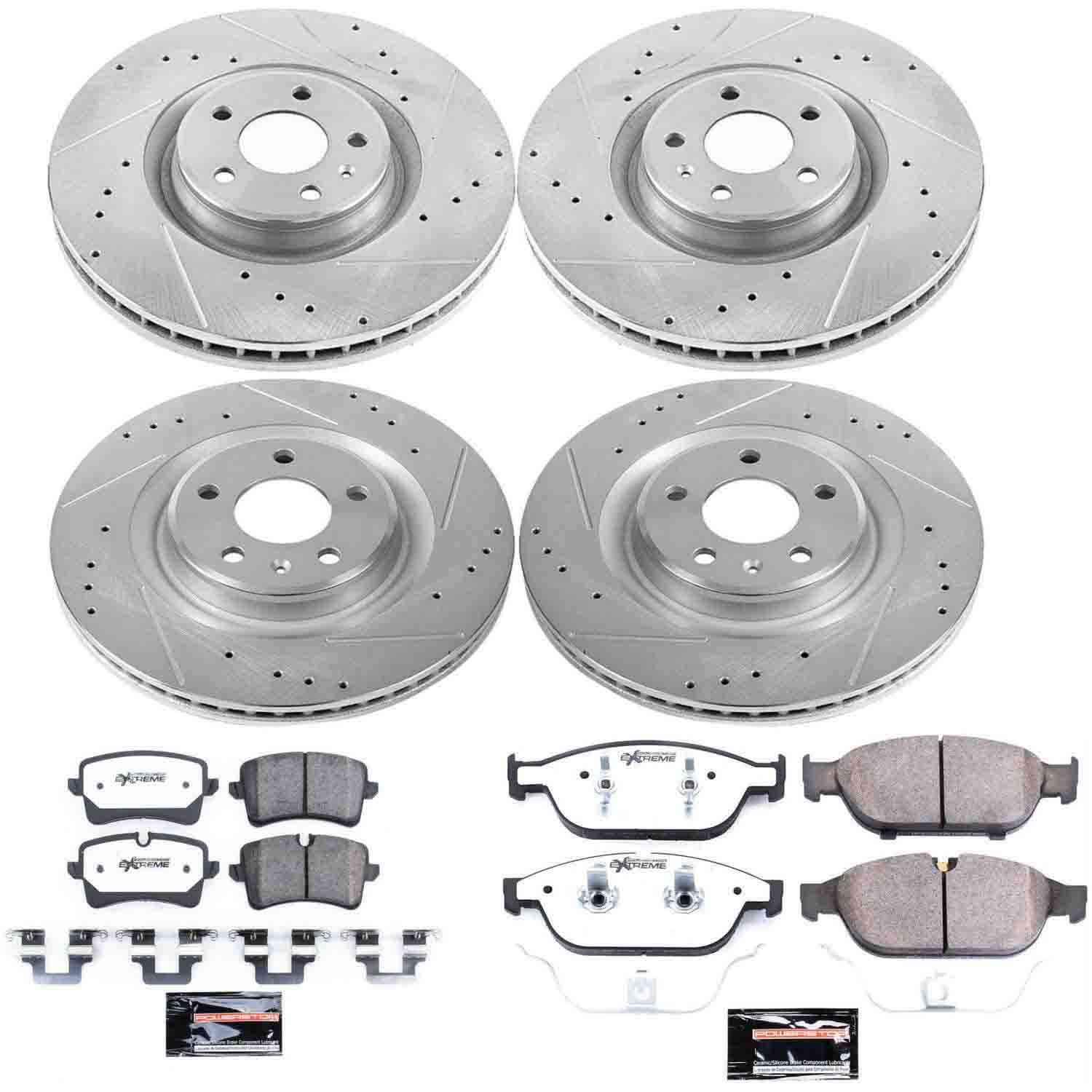 Power Stop 2012 Audi A7 Quattro Front & Rear Z26 Street Warrior Brake Kit