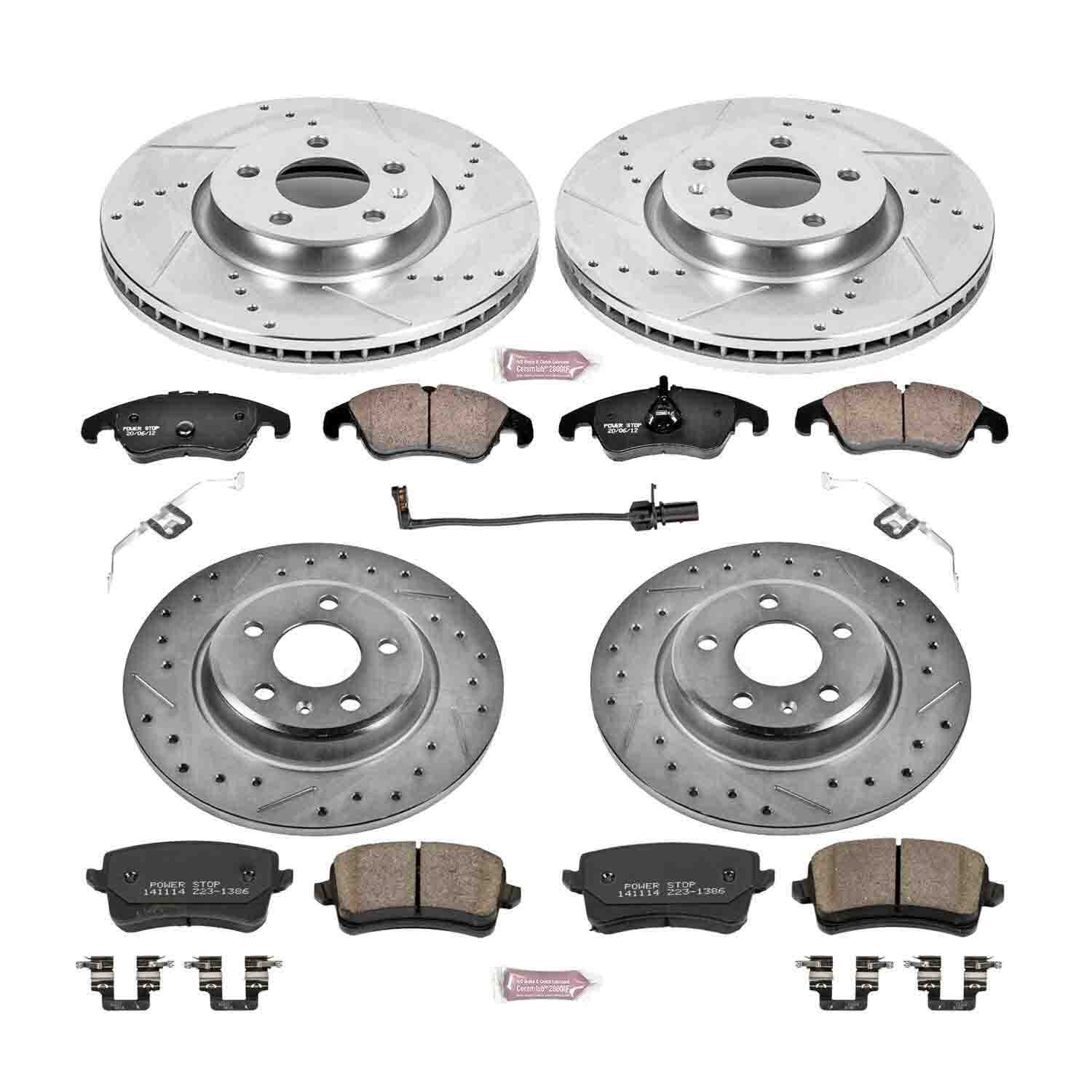 Power Stop 12-16 Audi A4 Front & Rear Z23 Evolution Sport Brake Kit