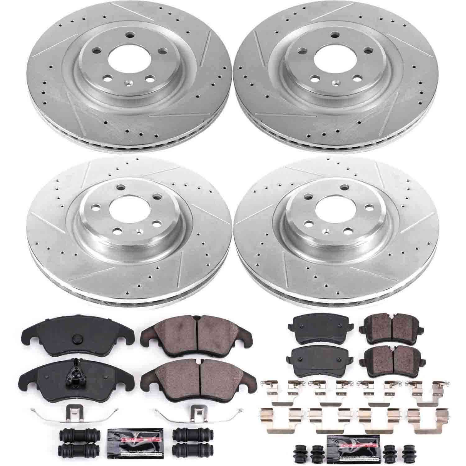 Power Stop 14-18 Audi A6 Front & Rear Z23 Evolution Sport Brake Kit