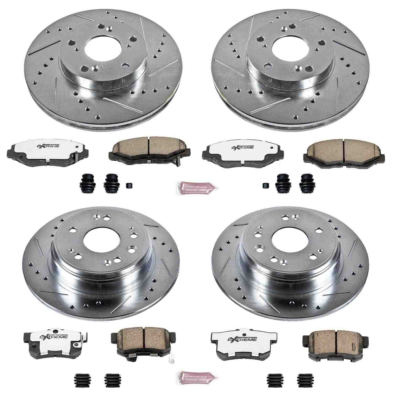 Power Stop 02-04 Honda CR-V Front & Rear Z26 Street Warrior Brake Kit