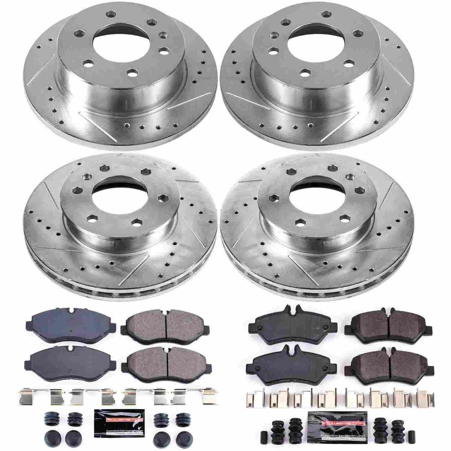 Power Stop 07-09 Dodge Sprinter 2500 Front & Rear Z23 Evolution Sport Brake Kit