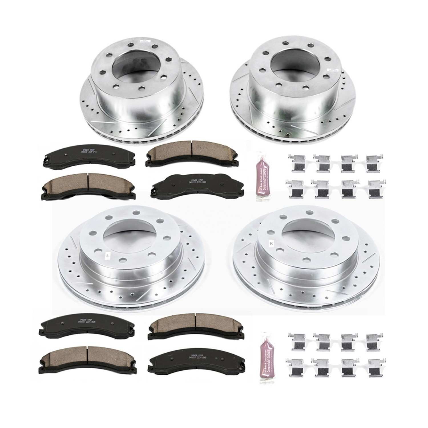 Power Stop 12-19 GMC Sierra 3500 HD Front & Rear Z23 Evolution Brake Kit