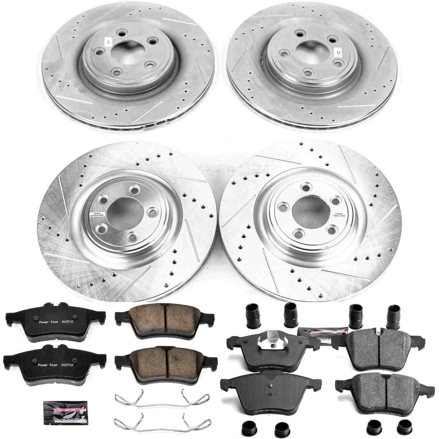 Power Stop 10-15 Jaguar XF Front & Rear Z23 Evolution Sport Brake Kit