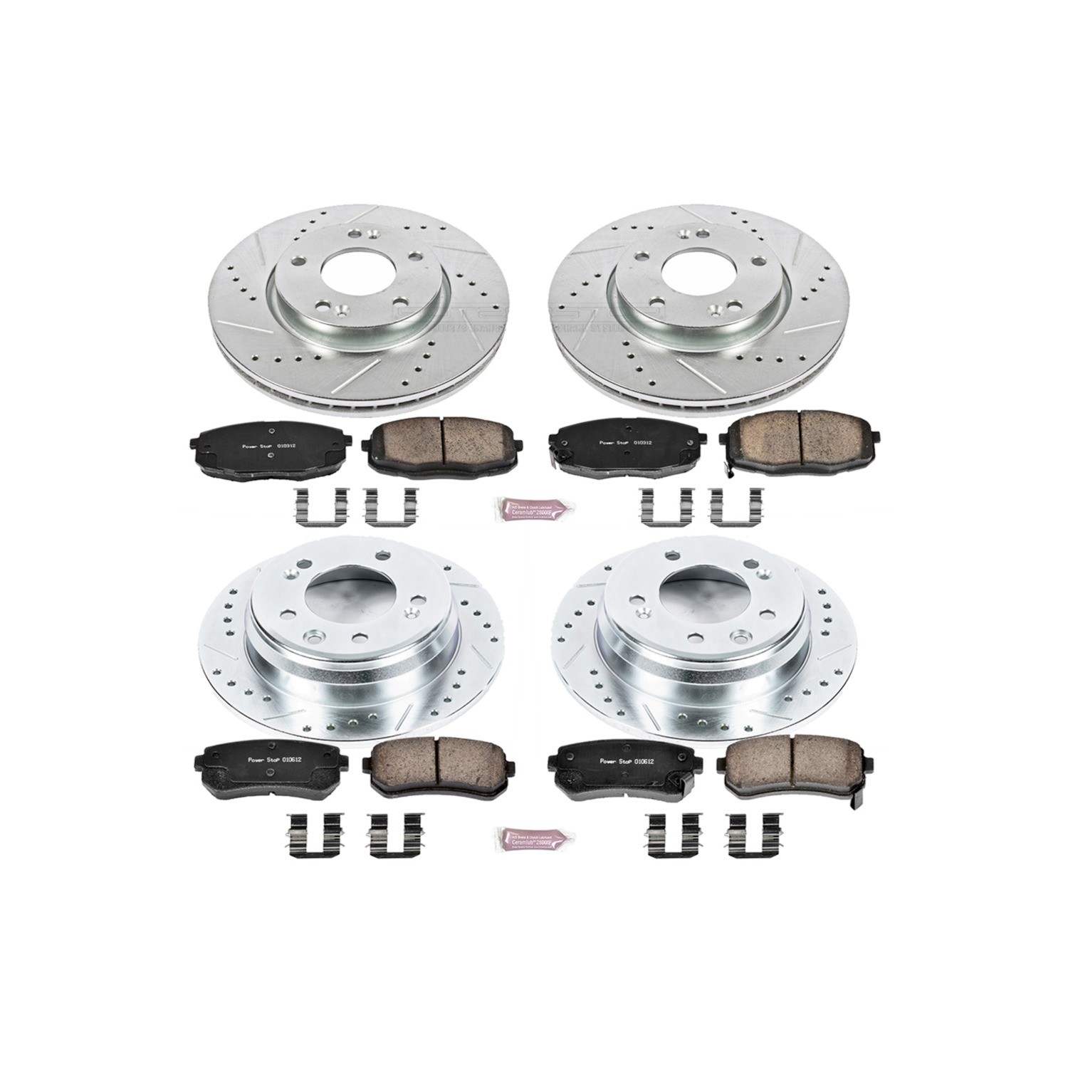 Power Stop 09-12 Hyundai Elantra Front & Rear Z23 Evolution Sport Brake Kit