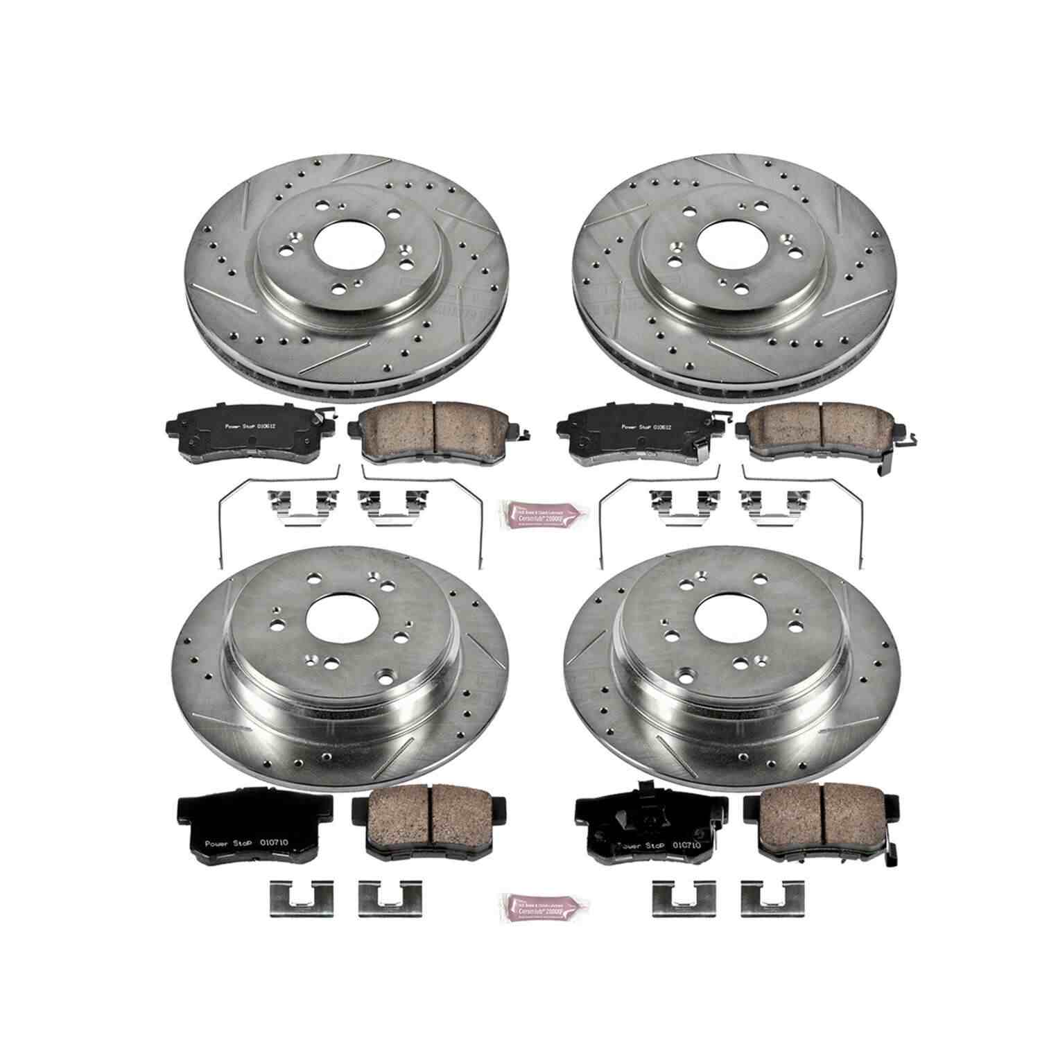 Power Stop 12-16 Honda CR-V Front & Rear Z23 Evolution Sport Brake Kit