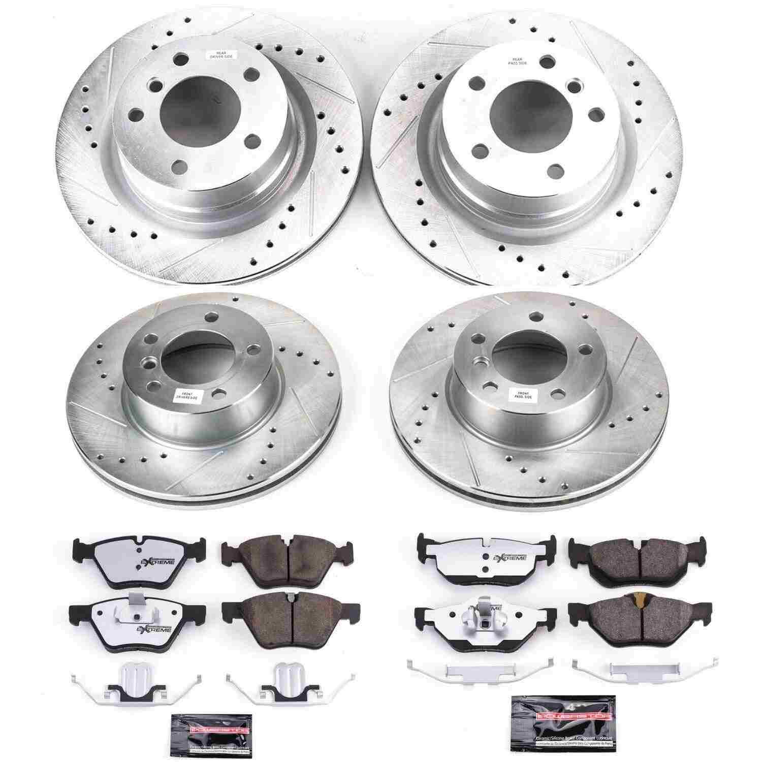 Power Stop 10-13 BMW 128i Front & Rear Z26 Street Warrior Brake Kit
