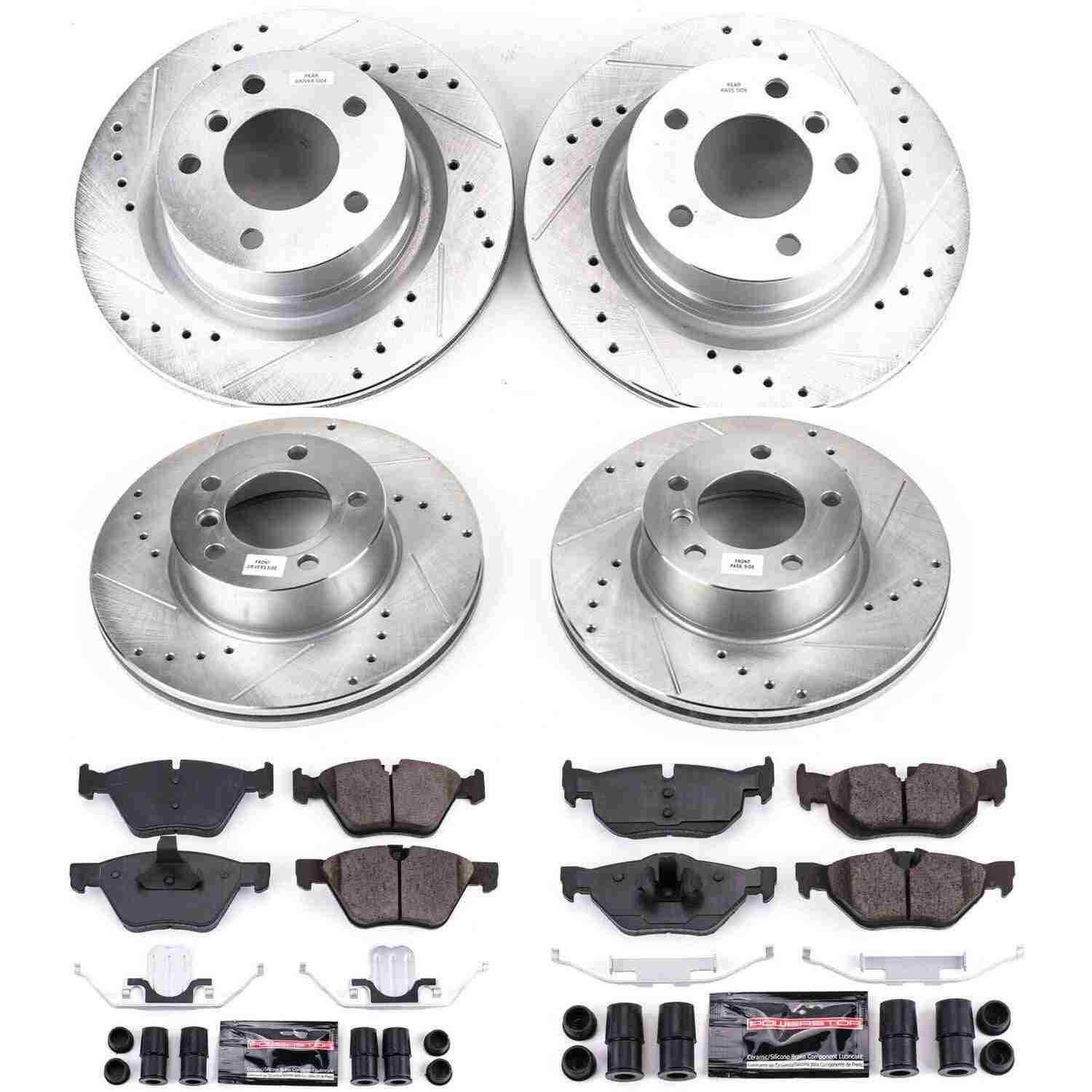 Power Stop 10-13 BMW 128i Front & Rear Z23 Evolution Sport Brake Kit