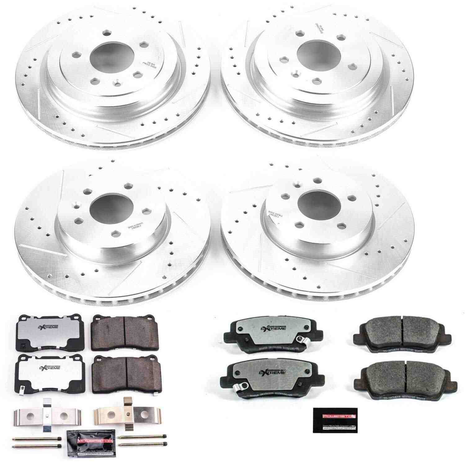 Power Stop 13-15 Cadillac ATS Front & Rear Z26 Street Warrior Brake Kit
